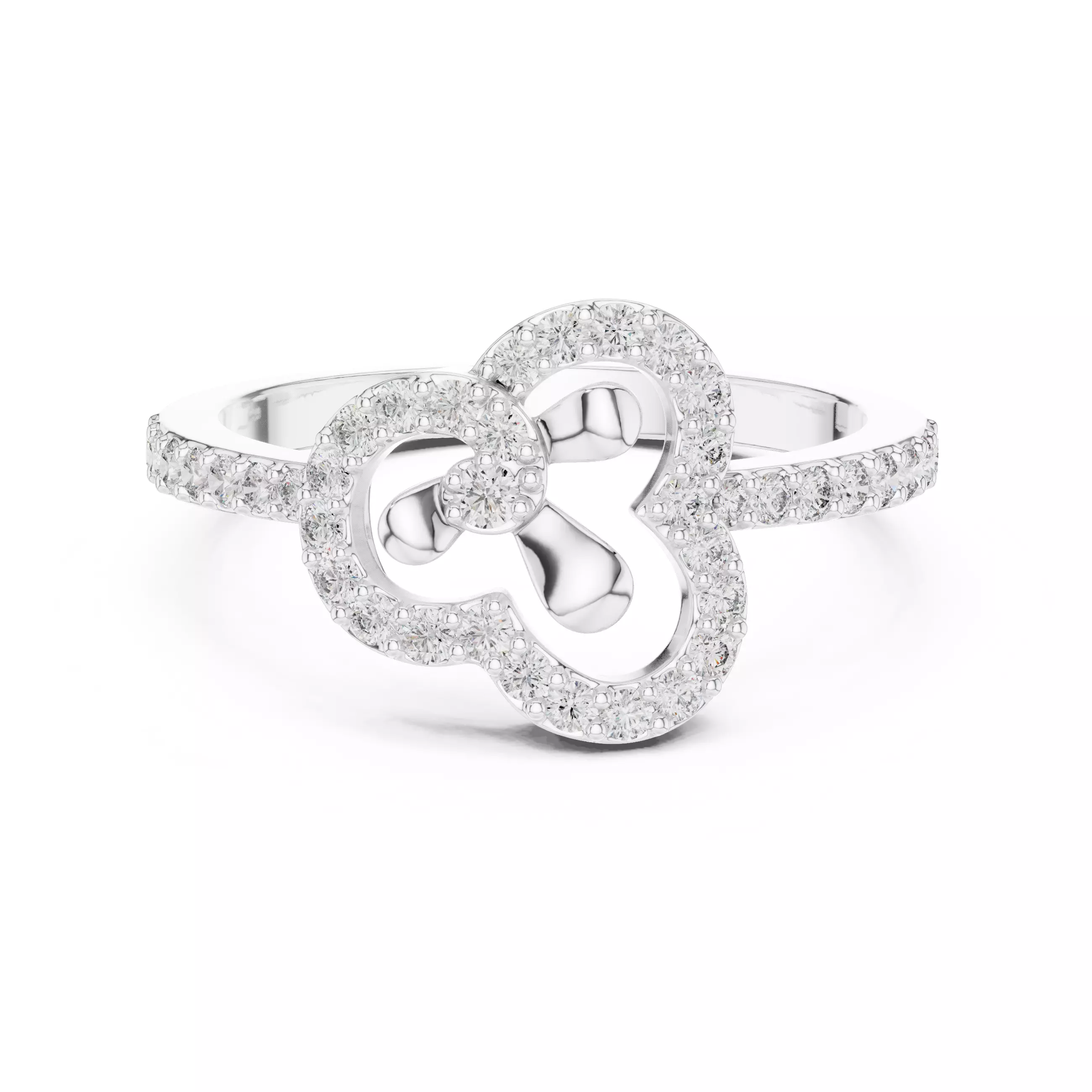 Round Cut Diamond Engagement Wedding Ring 3DM STL Video 3D print model_2