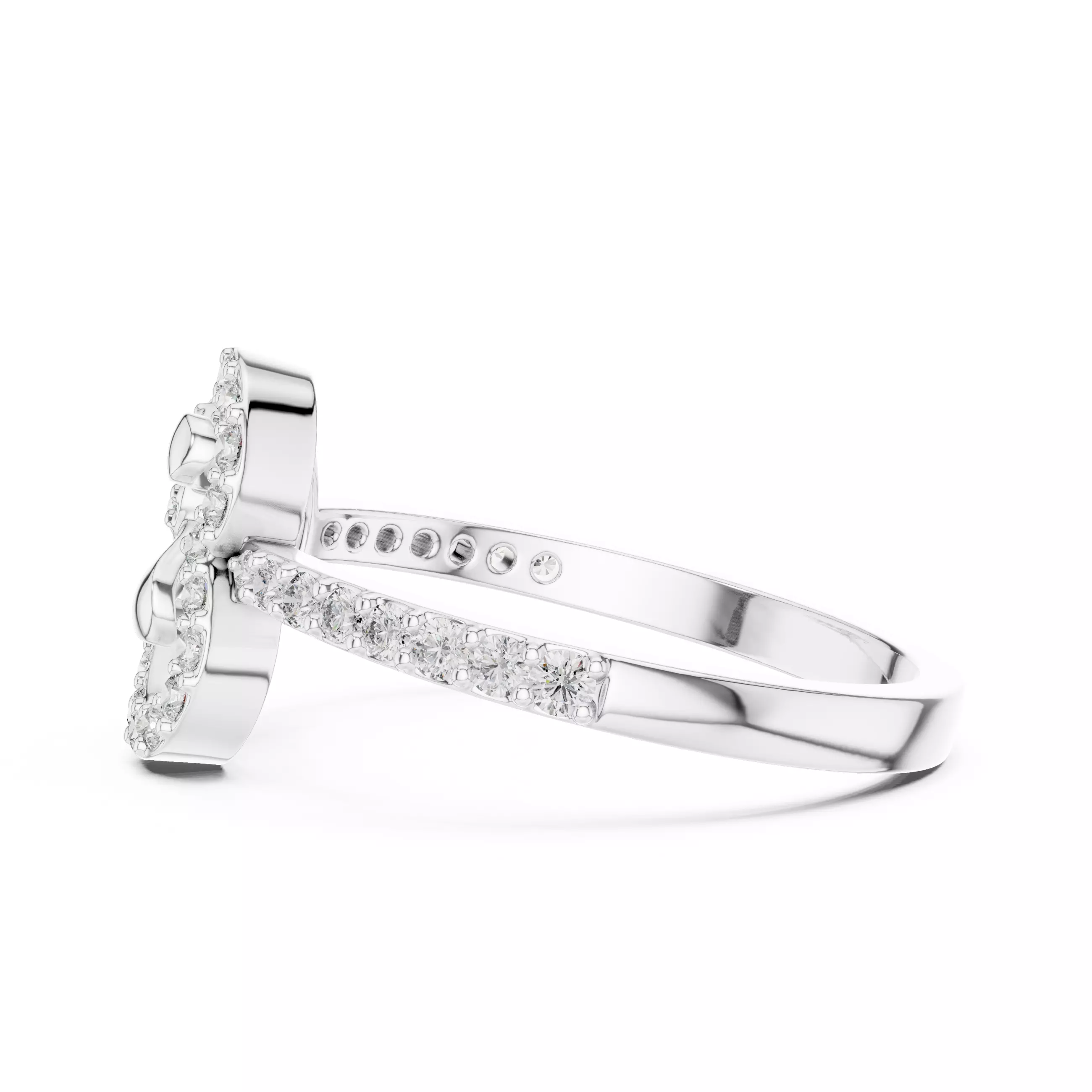 Round Cut Diamond Engagement Wedding Ring 3DM STL Video 3D print model_11