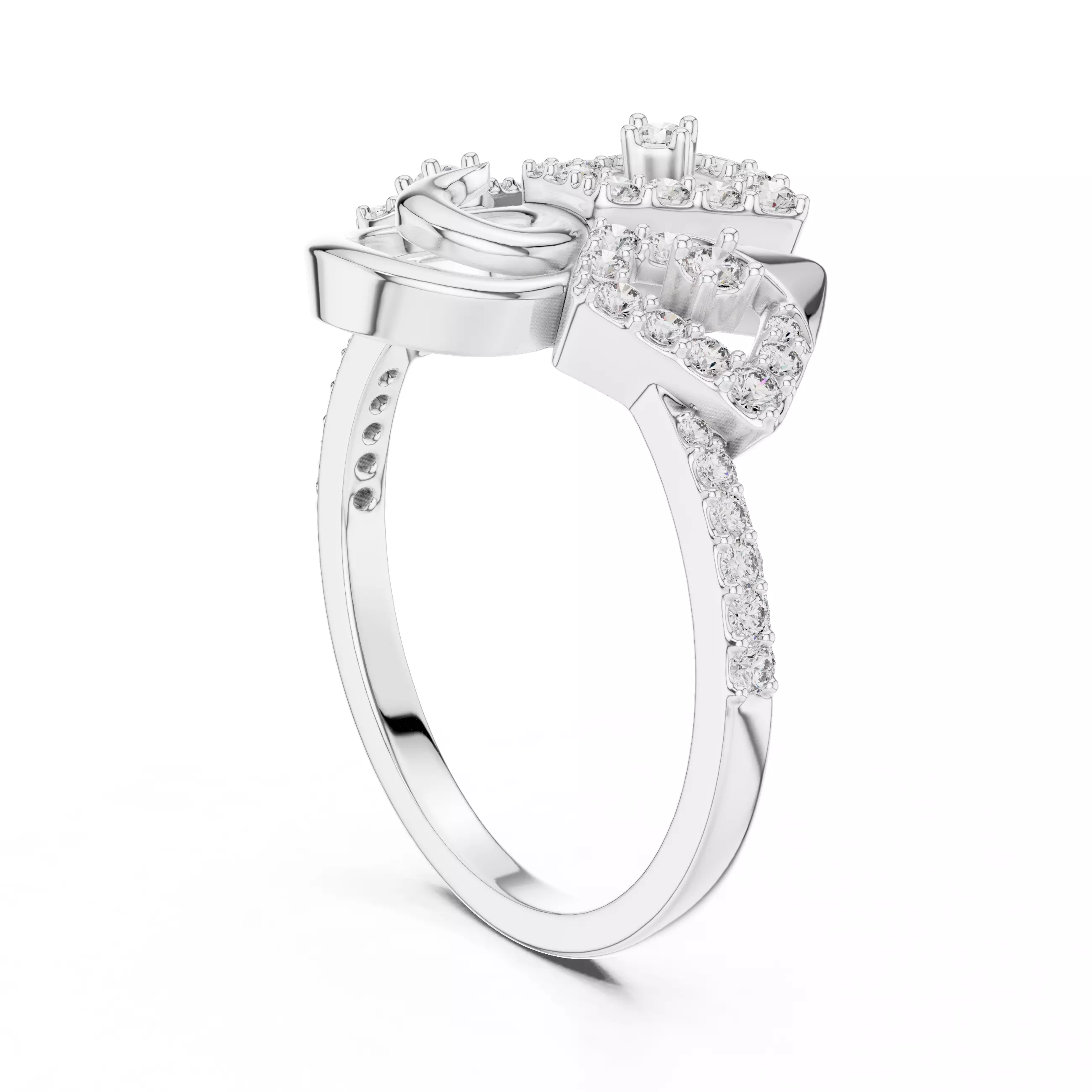 Round Cut Diamond Engagement Wedding Ring 3DM STL Video 3D print model_9