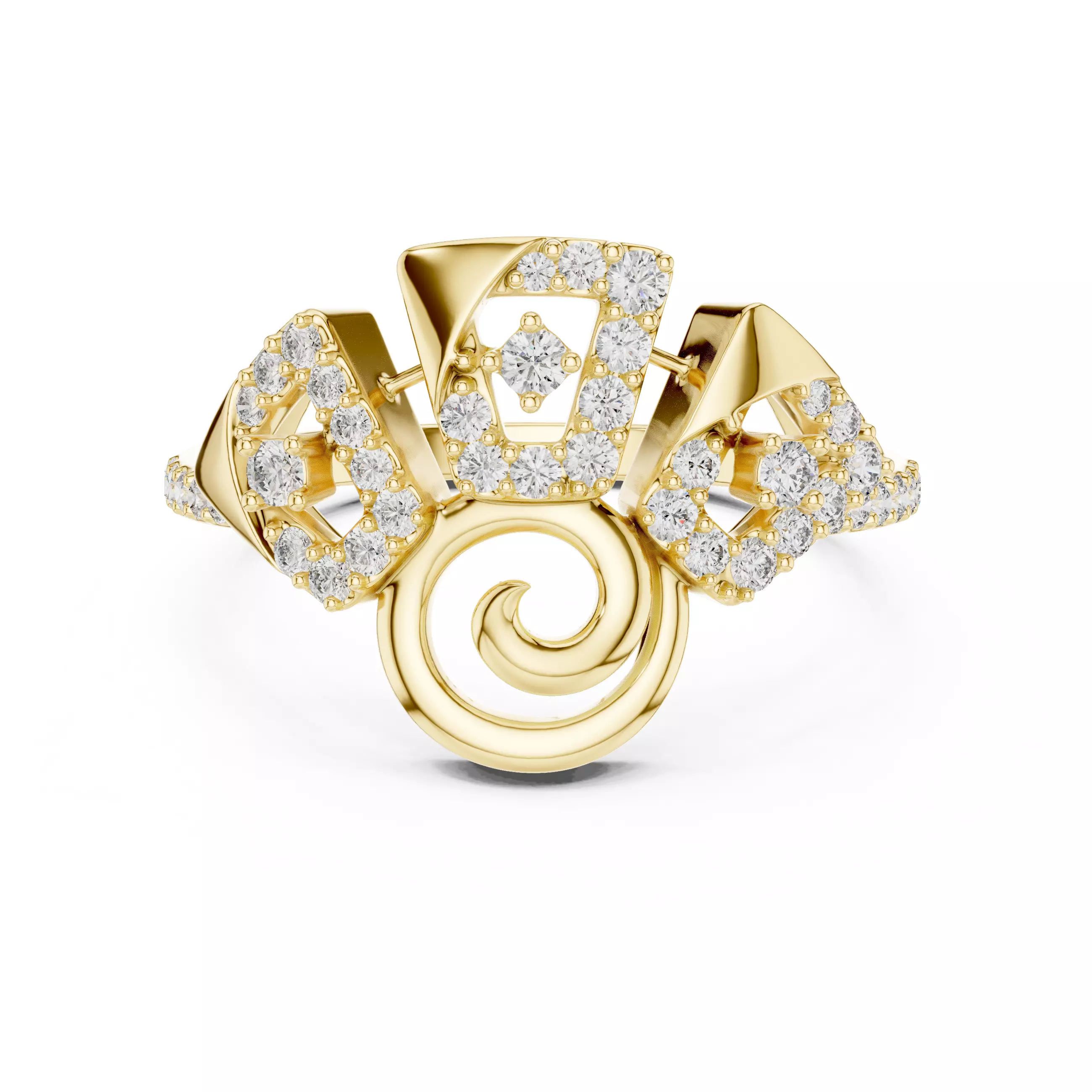 Round Cut Diamond Engagement Wedding Ring 3DM STL Video 3D print model_1