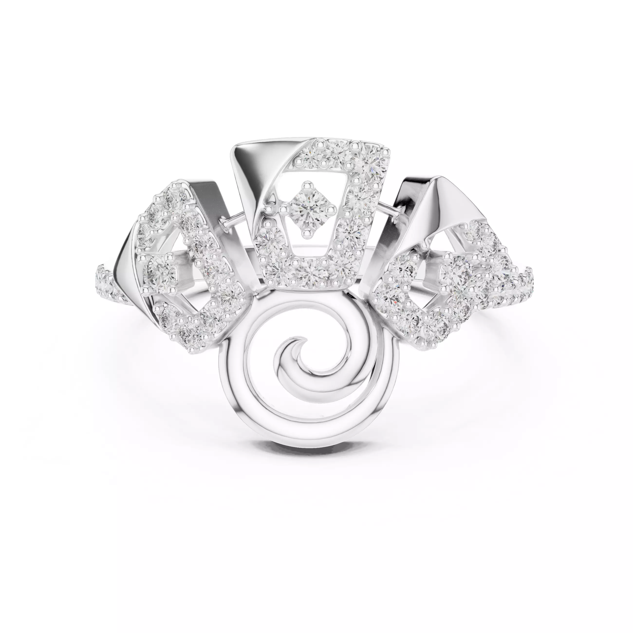 Round Cut Diamond Engagement Wedding Ring 3DM STL Video 3D print model_2