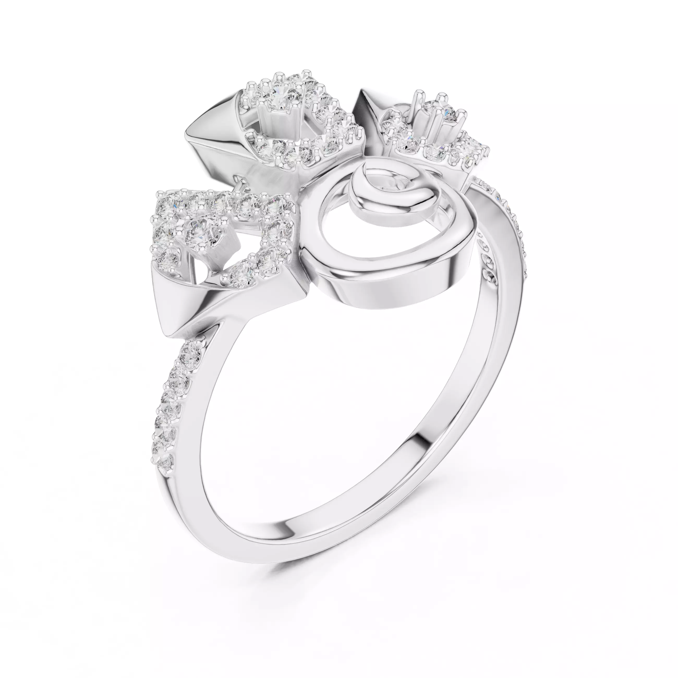 Round Cut Diamond Engagement Wedding Ring 3DM STL Video 3D print model_10