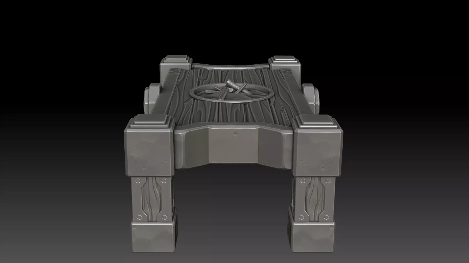 Stylized table dwarf 3D model_6