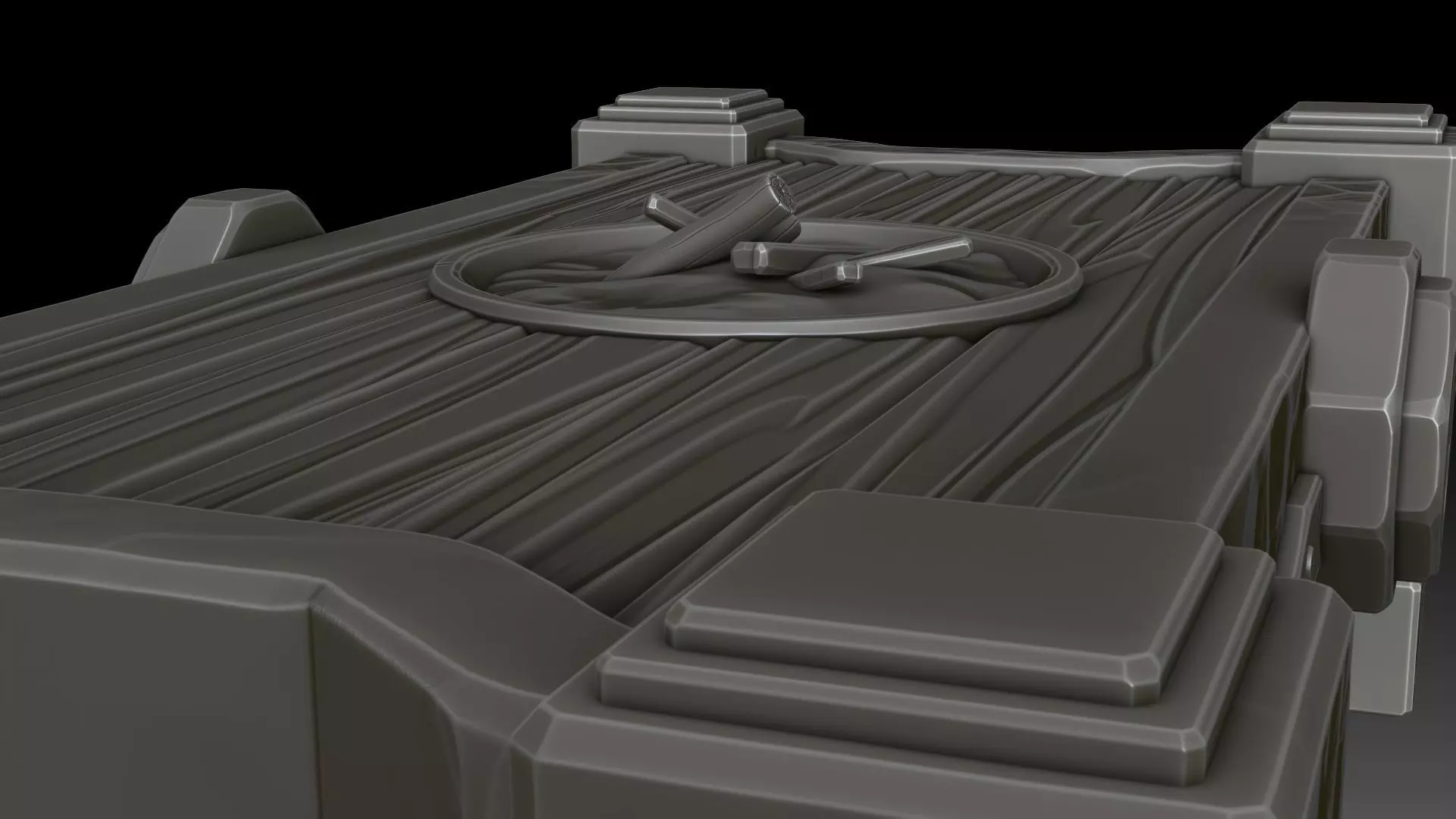 Stylized table dwarf 3D model_8