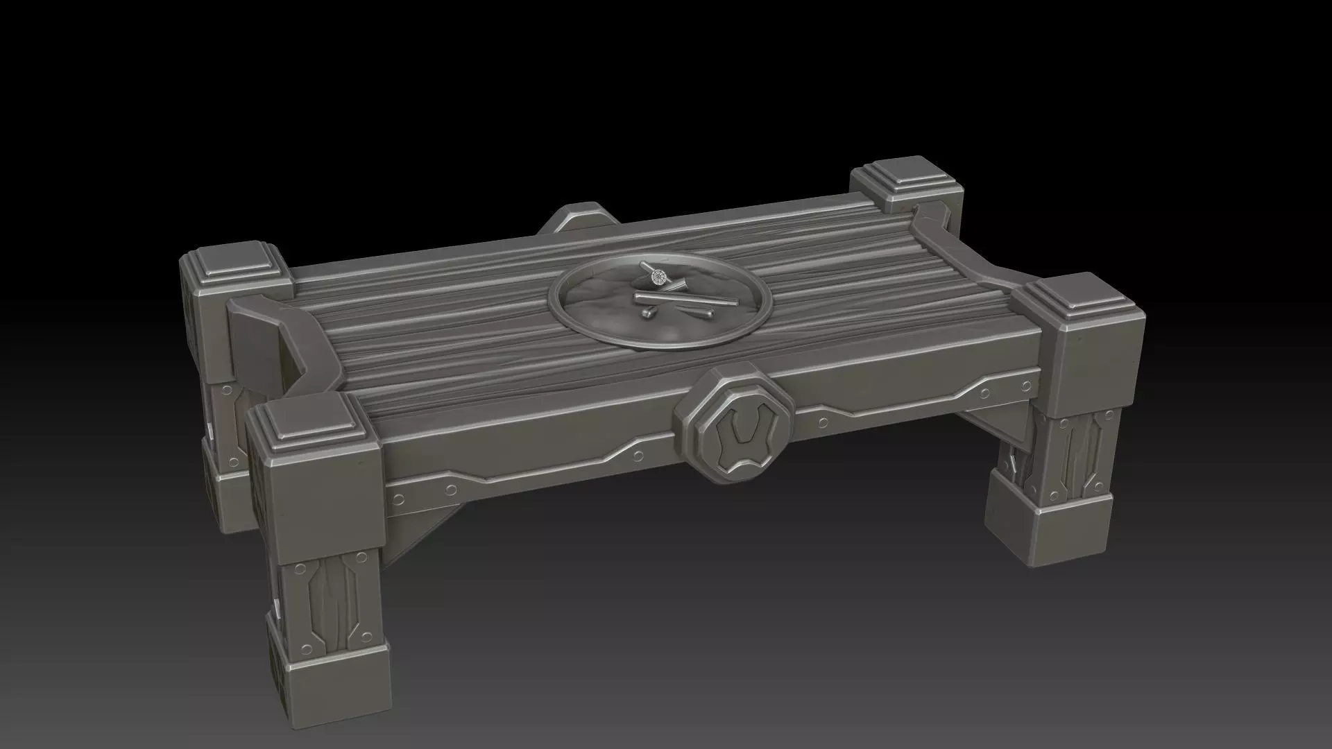 Stylized table dwarf 3D model_7