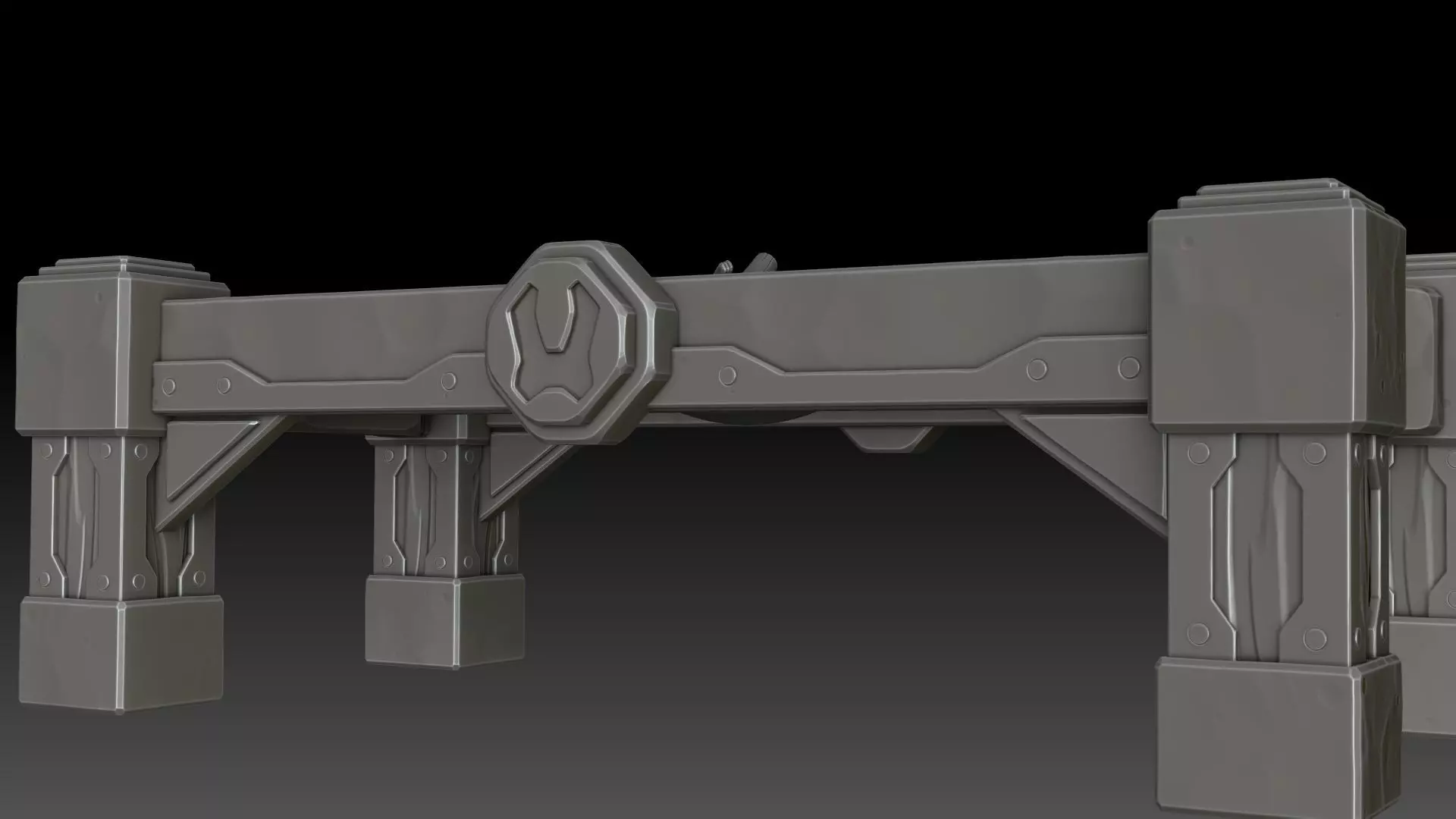 Stylized table dwarf 3D model_4