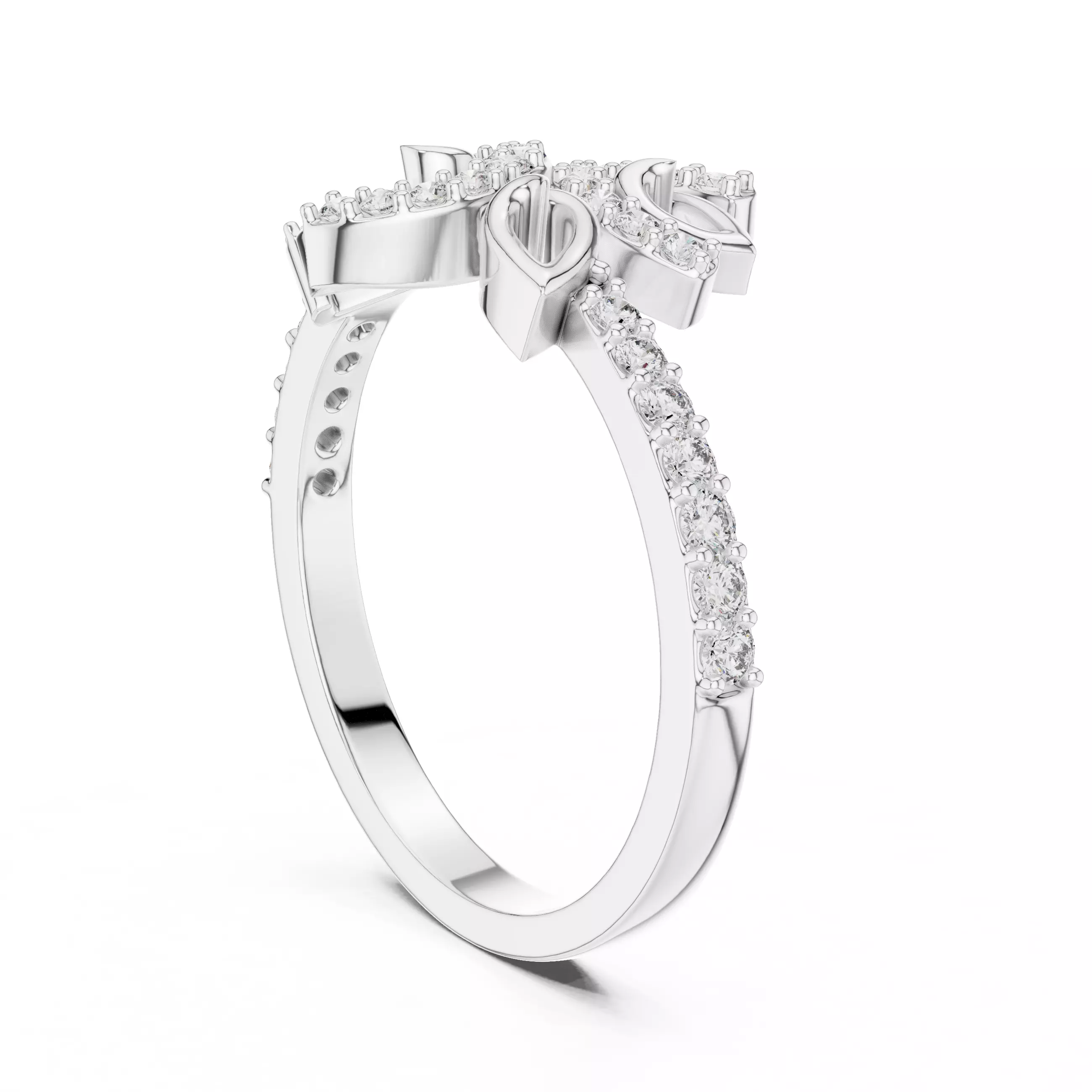 Round Cut Diamond Engagement Wedding Ring 3DM STL Video 3D print model_9
