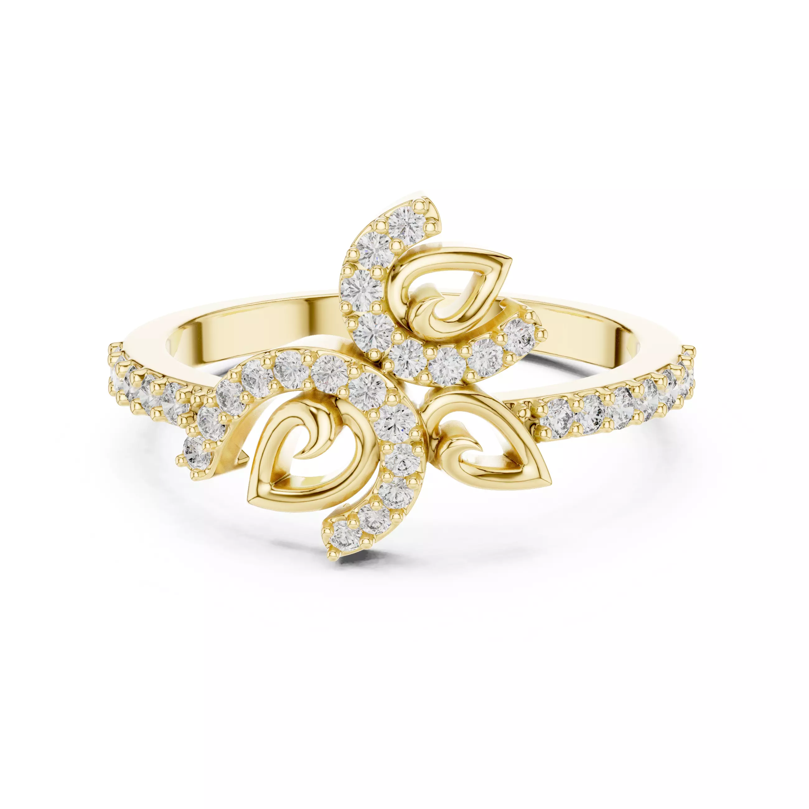 Round Cut Diamond Engagement Wedding Ring 3DM STL Video 3D print model_1