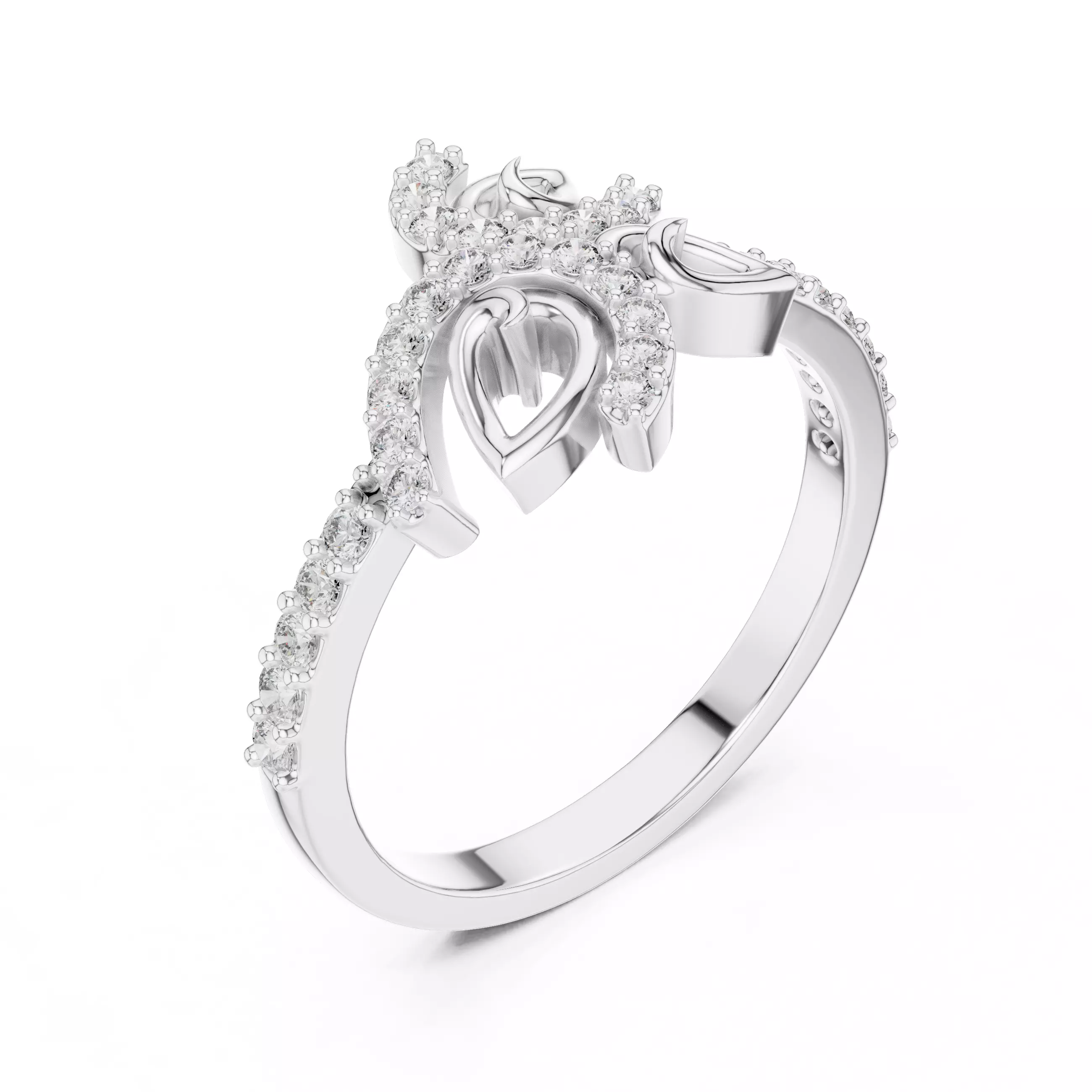 Round Cut Diamond Engagement Wedding Ring 3DM STL Video 3D print model_10