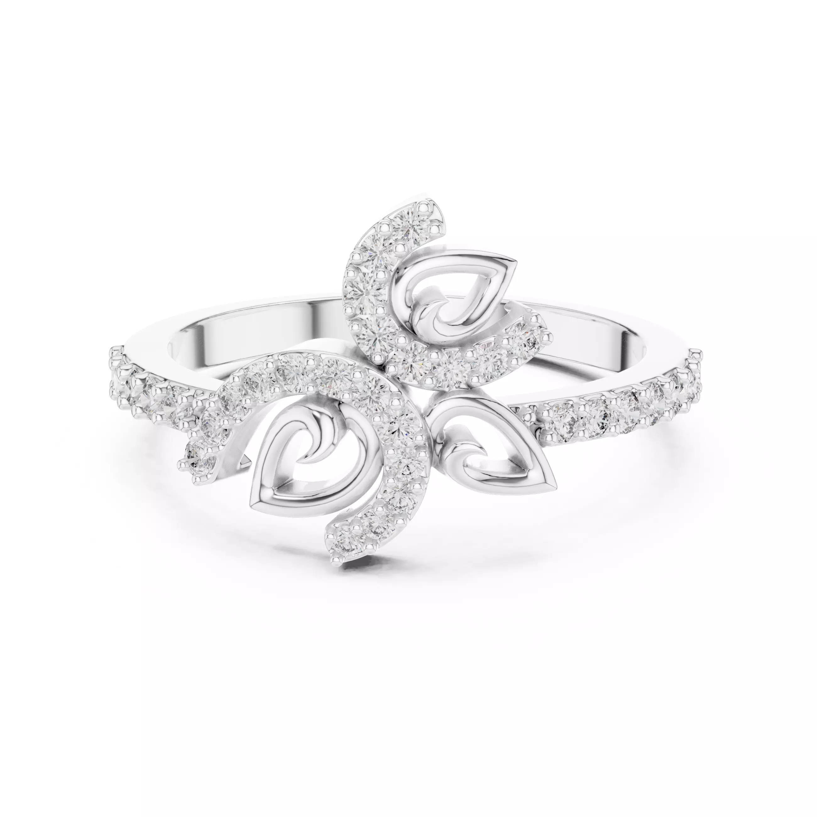 Round Cut Diamond Engagement Wedding Ring 3DM STL Video 3D print model_2