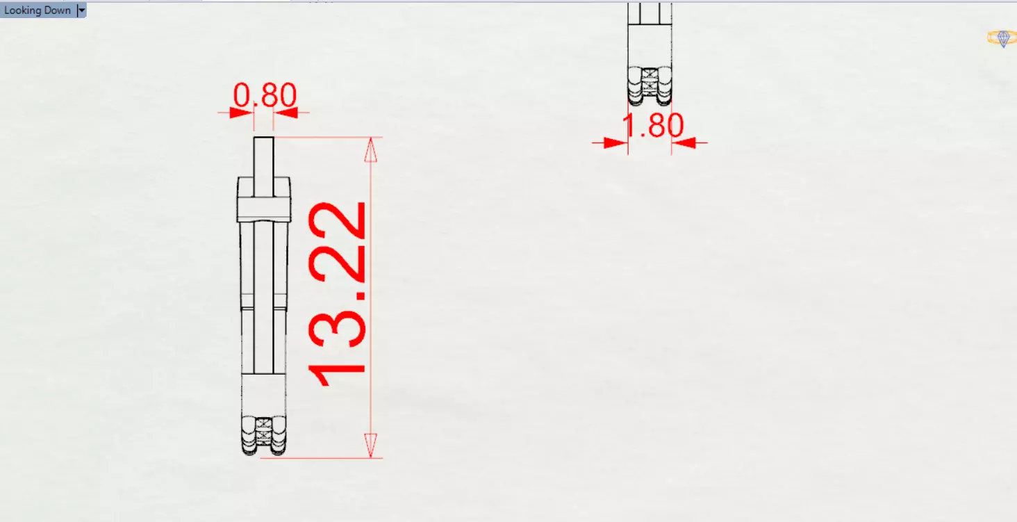 Earring Fittings - White Gold Lever-Back Clasp Diamonds gl0021 3D print model_24