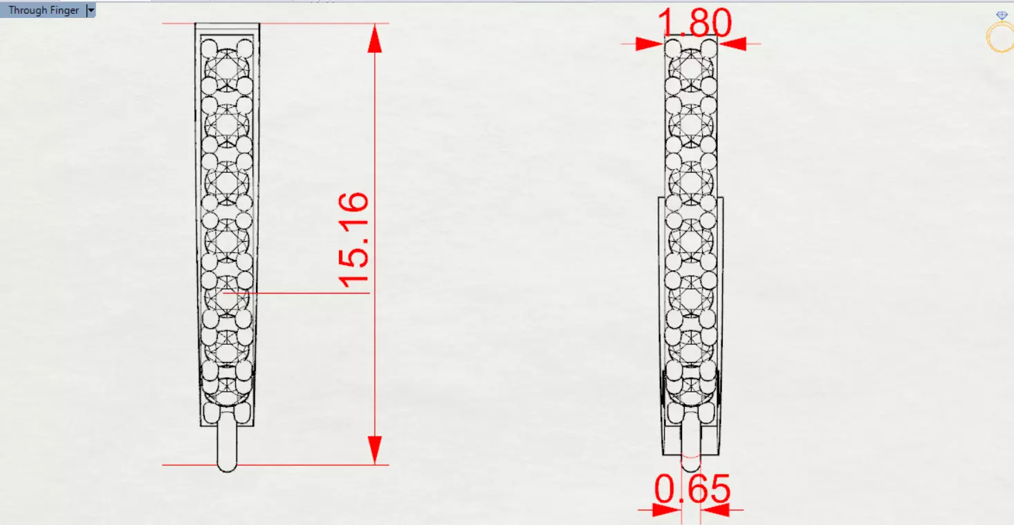 Earring Fittings - White Gold Lever-Back Clasp Diamonds gl0021 3D print model_25