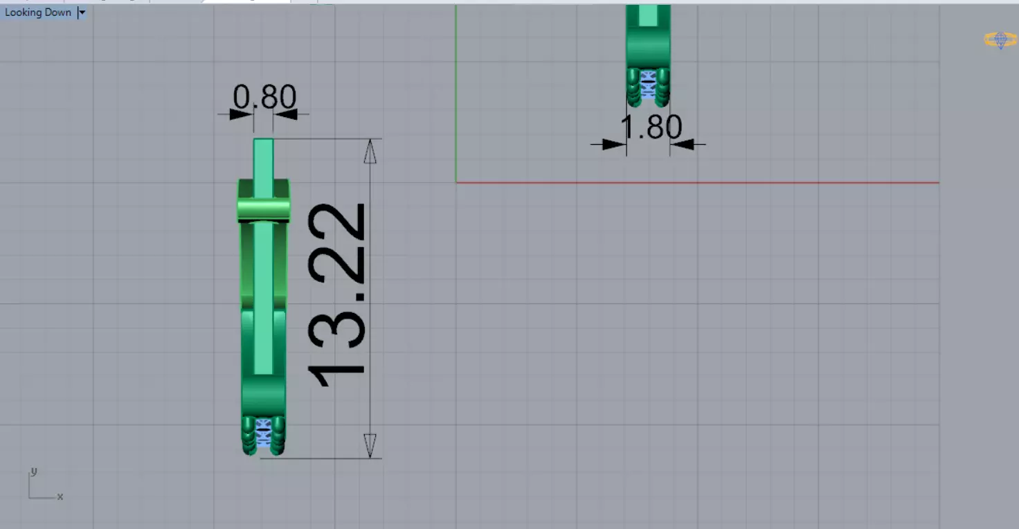 Earring Fittings - White Gold Lever-Back Clasp Diamonds gl0021 3D print model_12