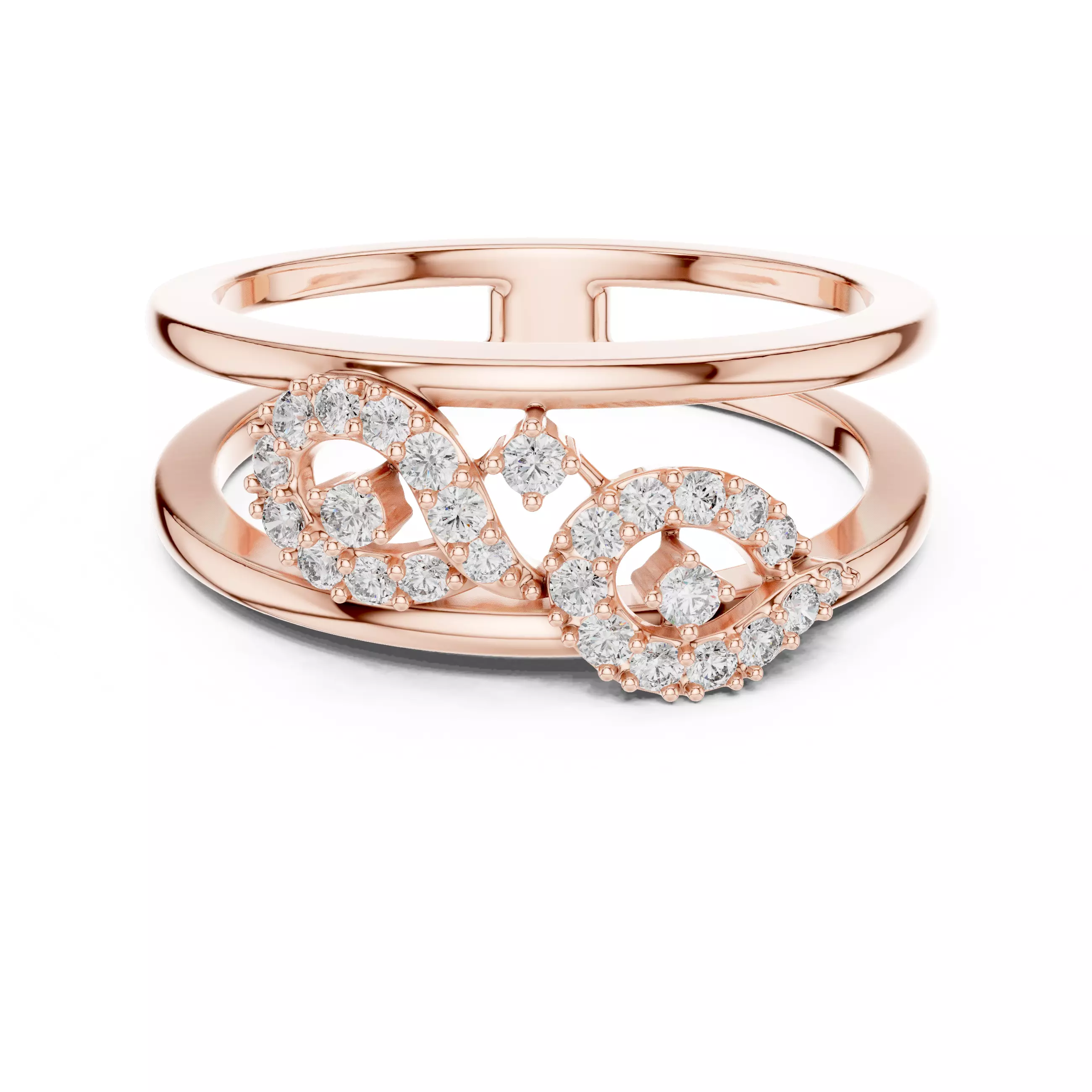 Round Cut Diamond Split Shank Engagement Ring 3DM STL Video 3D print model