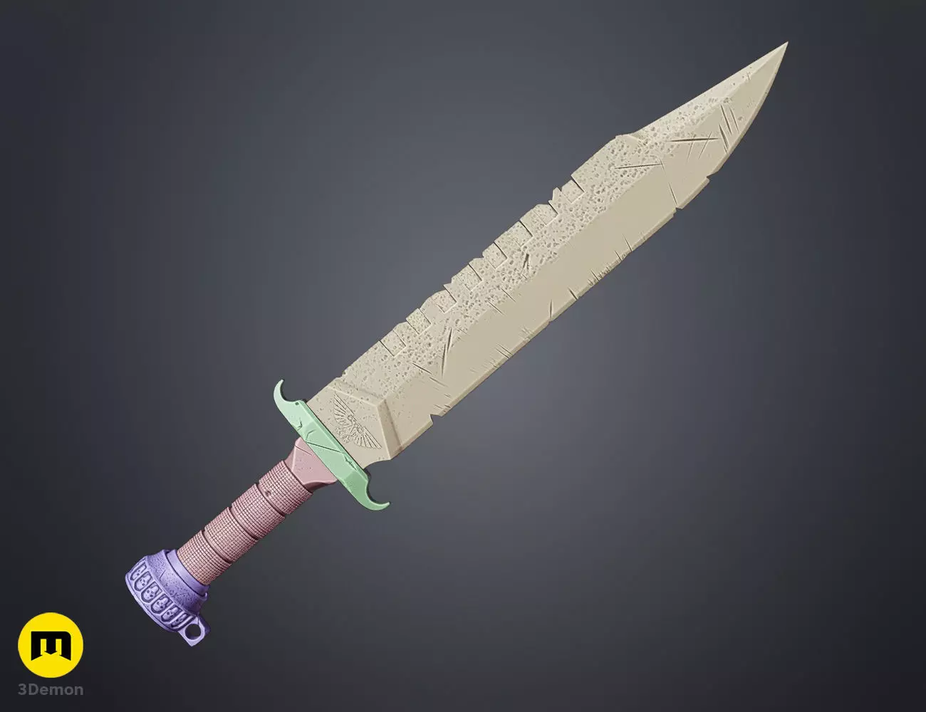 Space Marine Combat Knife Pack 3D print model_16