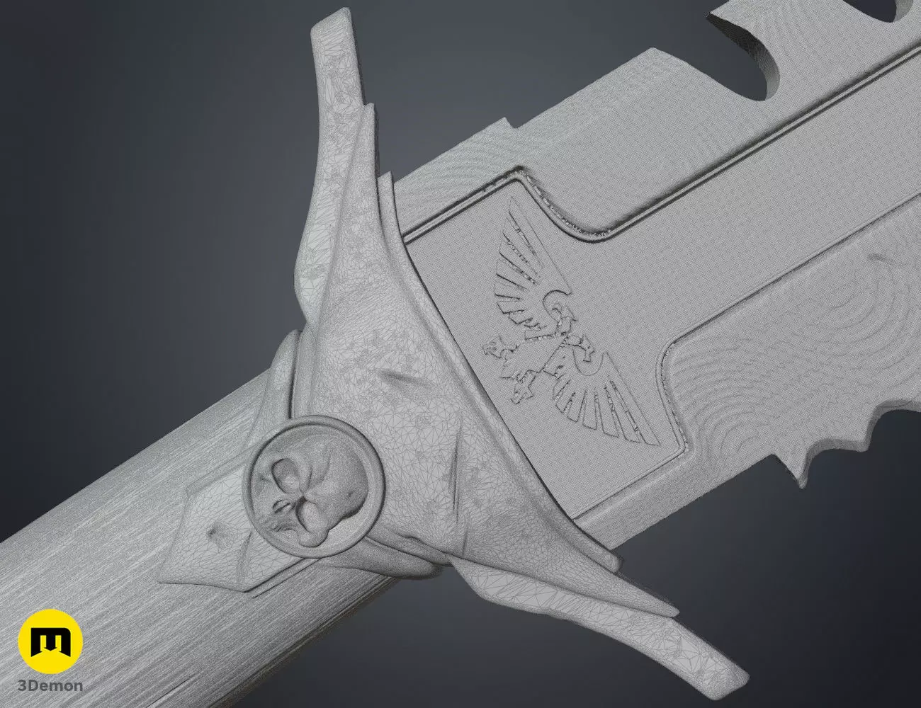 Space Marine Combat Knife Pack 3D print model_12