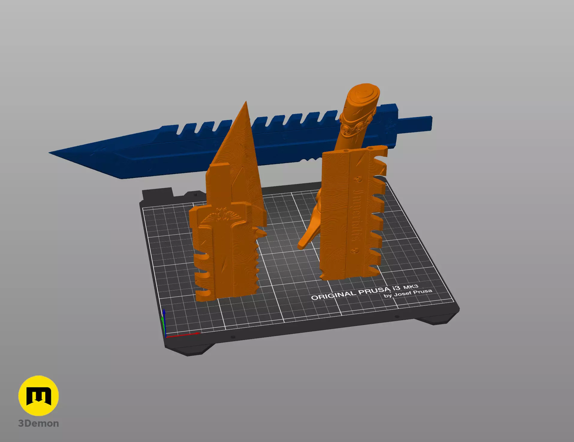 Space Marine Combat Knife Pack 3D print model_13