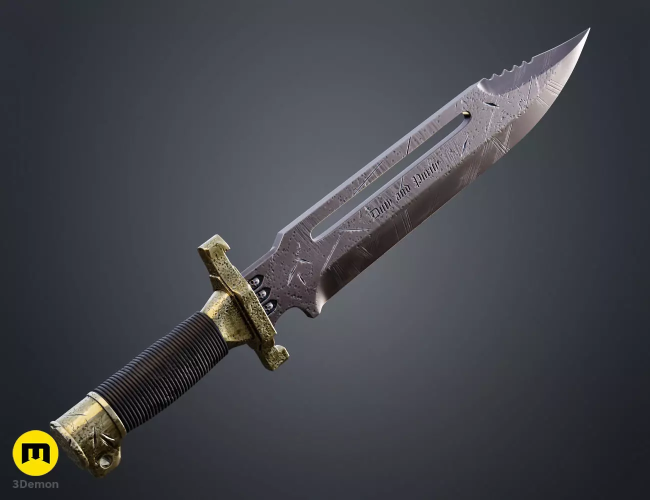 Space Marine Combat Knife Pack 3D print model_9