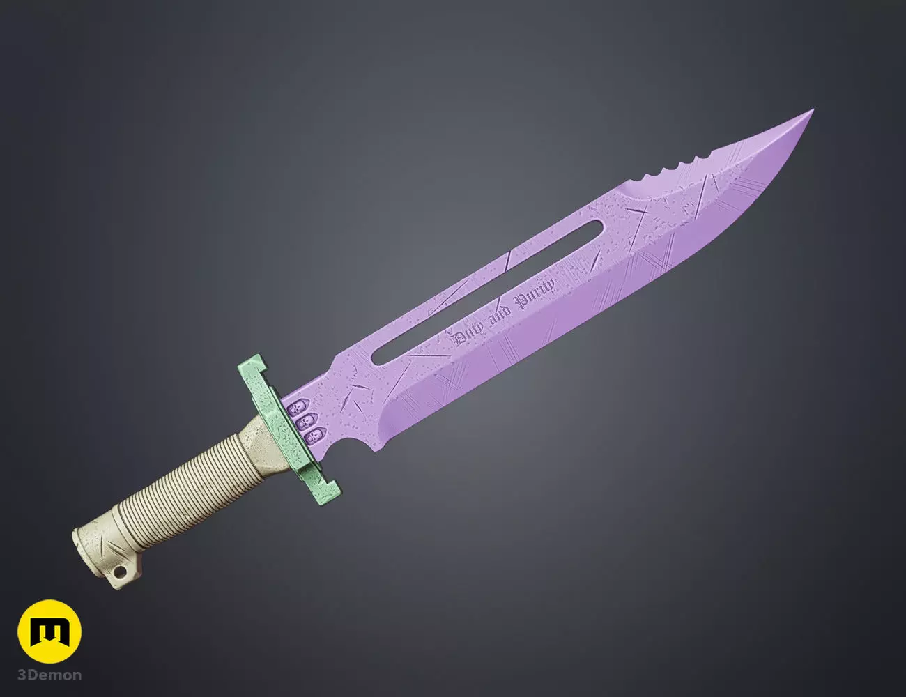 Space Marine Combat Knife Pack 3D print model_7