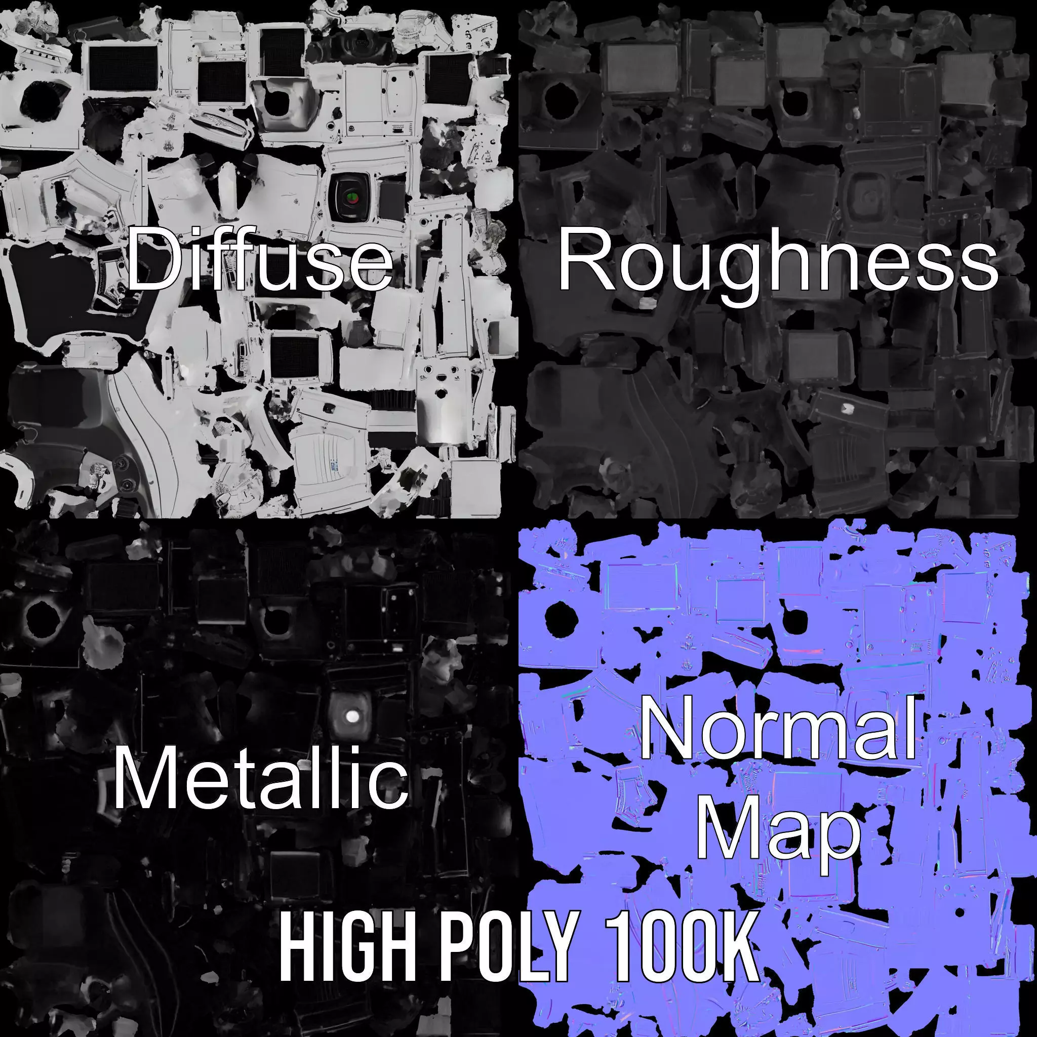 Advanced Surveillance Device model pack Low-poly 3D model_4