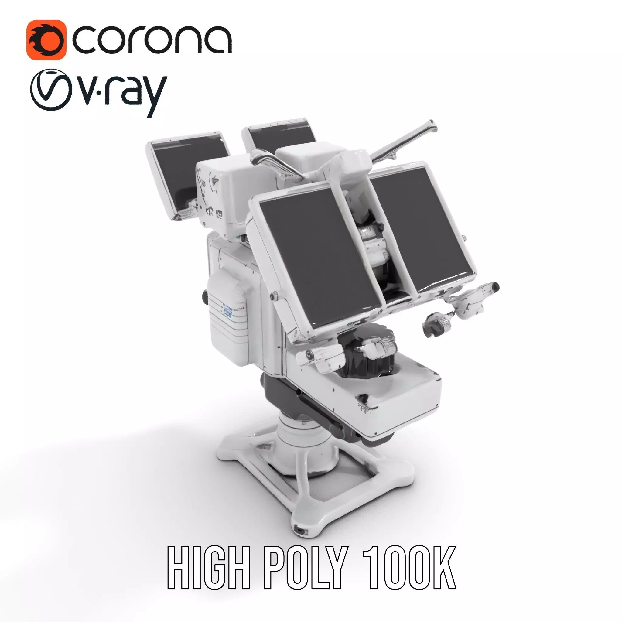 Advanced Surveillance Device model pack Low-poly 3D model_16