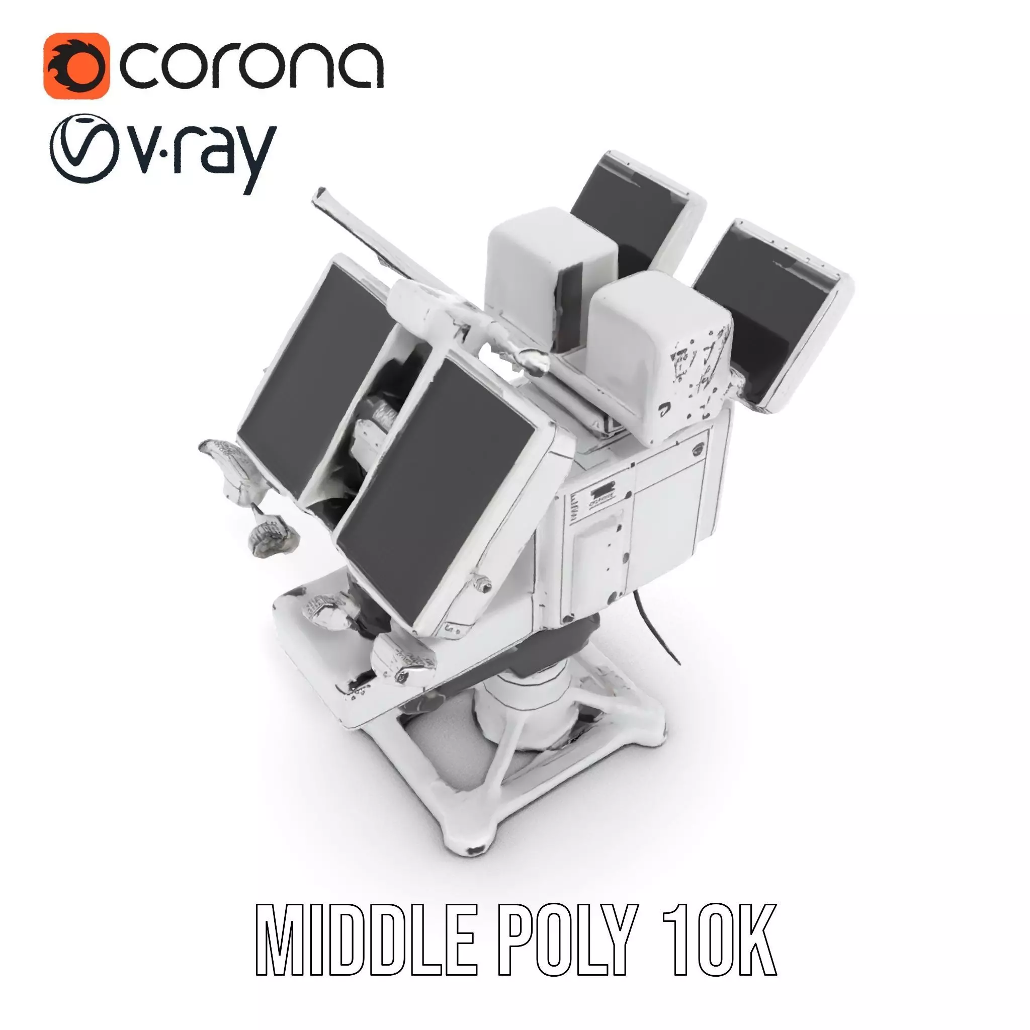 Advanced Surveillance Device model pack Low-poly 3D model_7