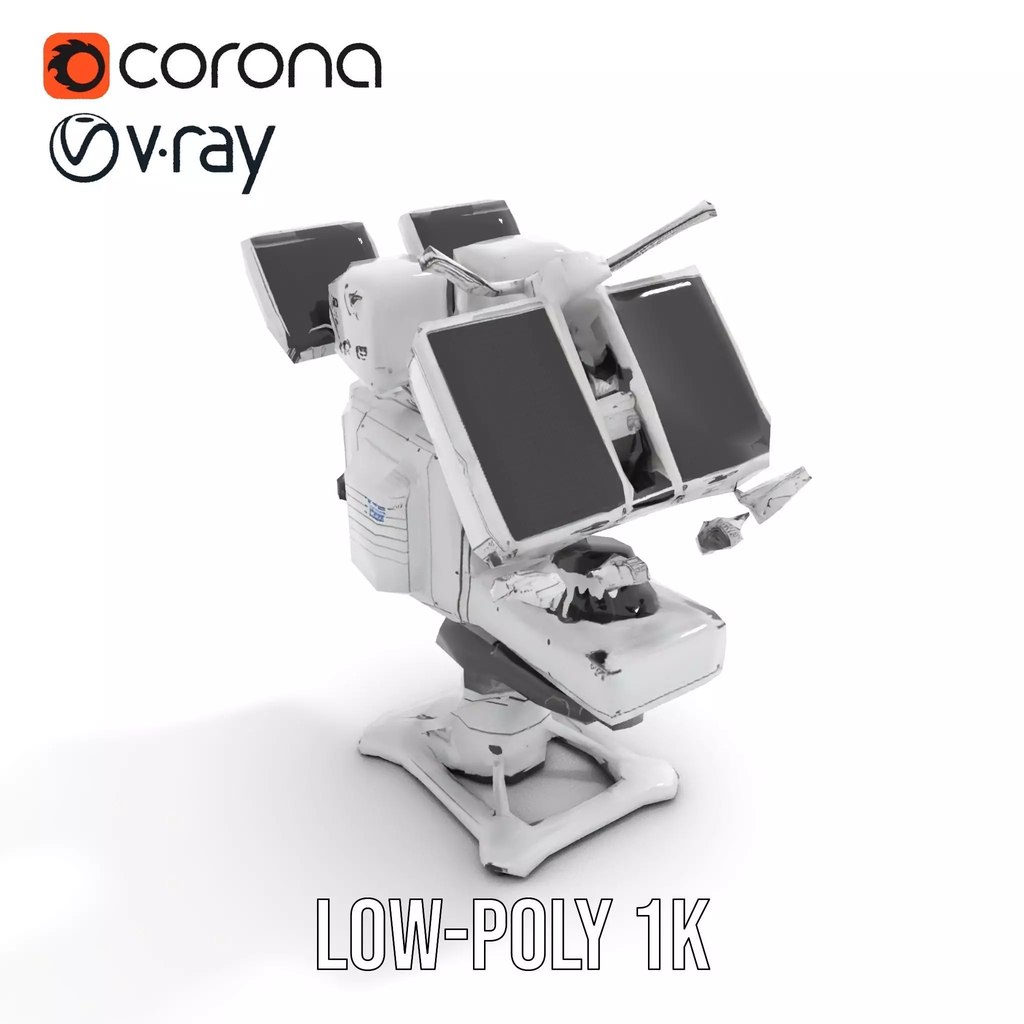 Advanced Surveillance Device model pack Low-poly 3D model_18