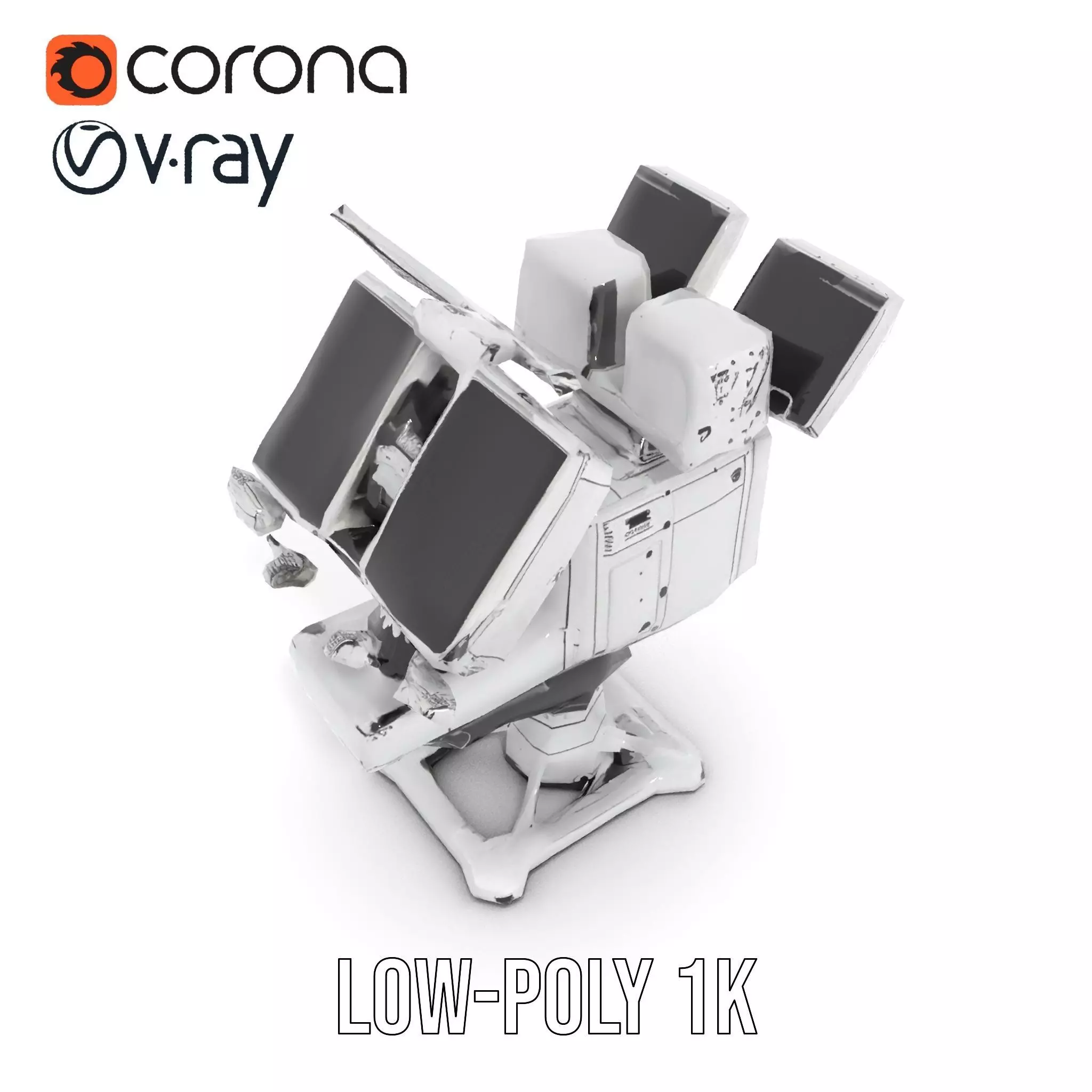 Advanced Surveillance Device model pack Low-poly 3D model_8