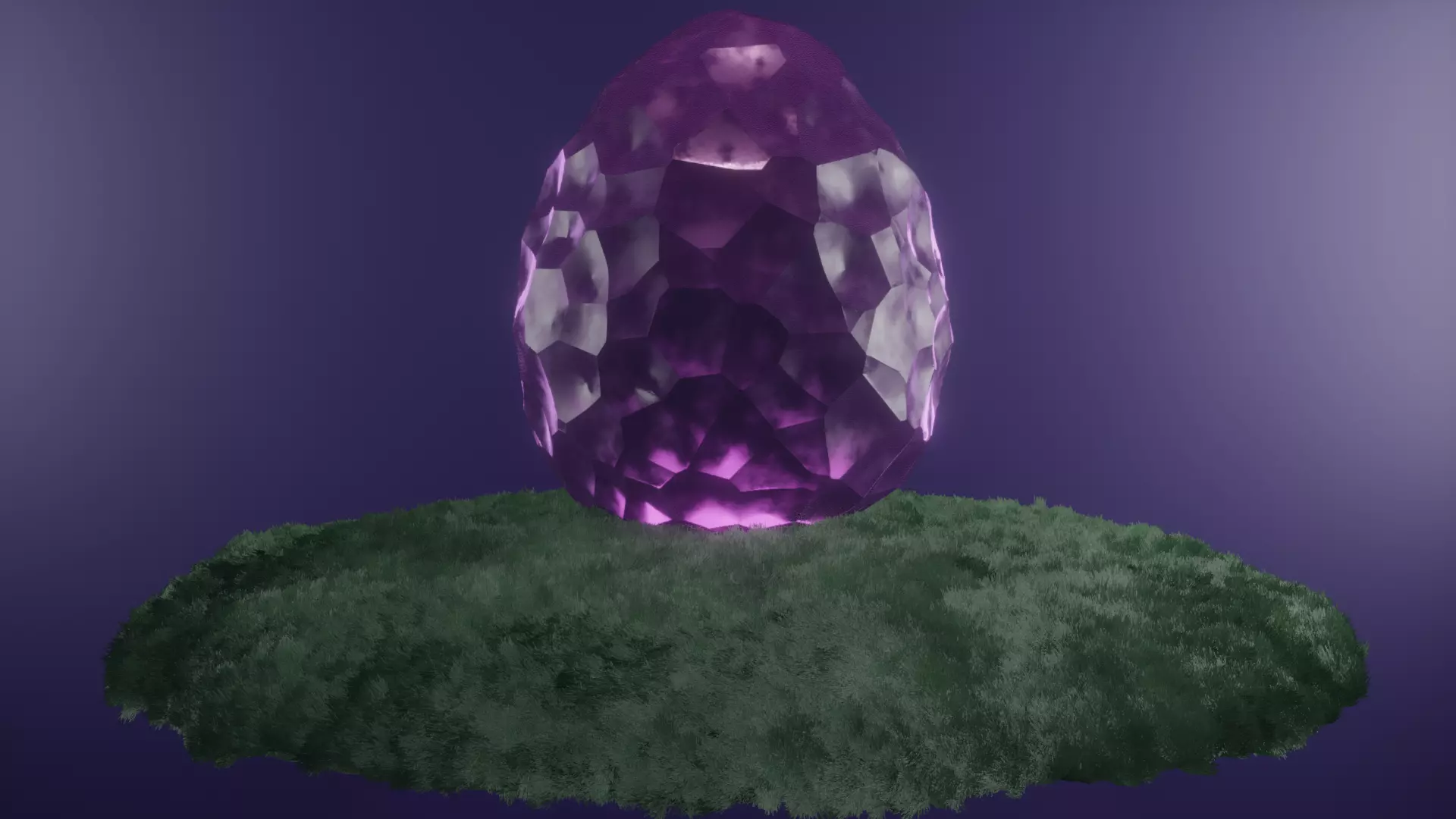 Mystical Purple Dragon Egg - Free Blender Asset Free 3D model