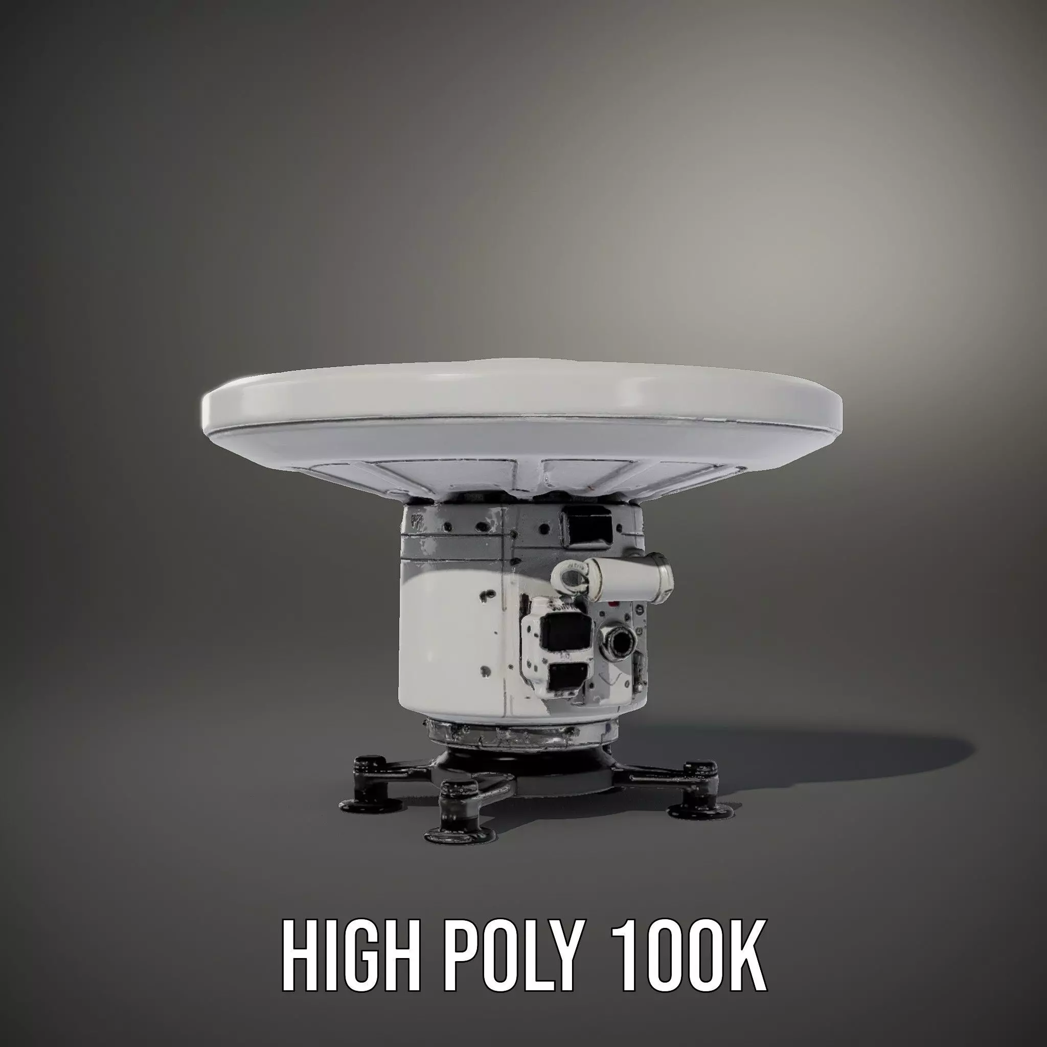 Satellite Antenna White model pack Low-poly 3D model_9