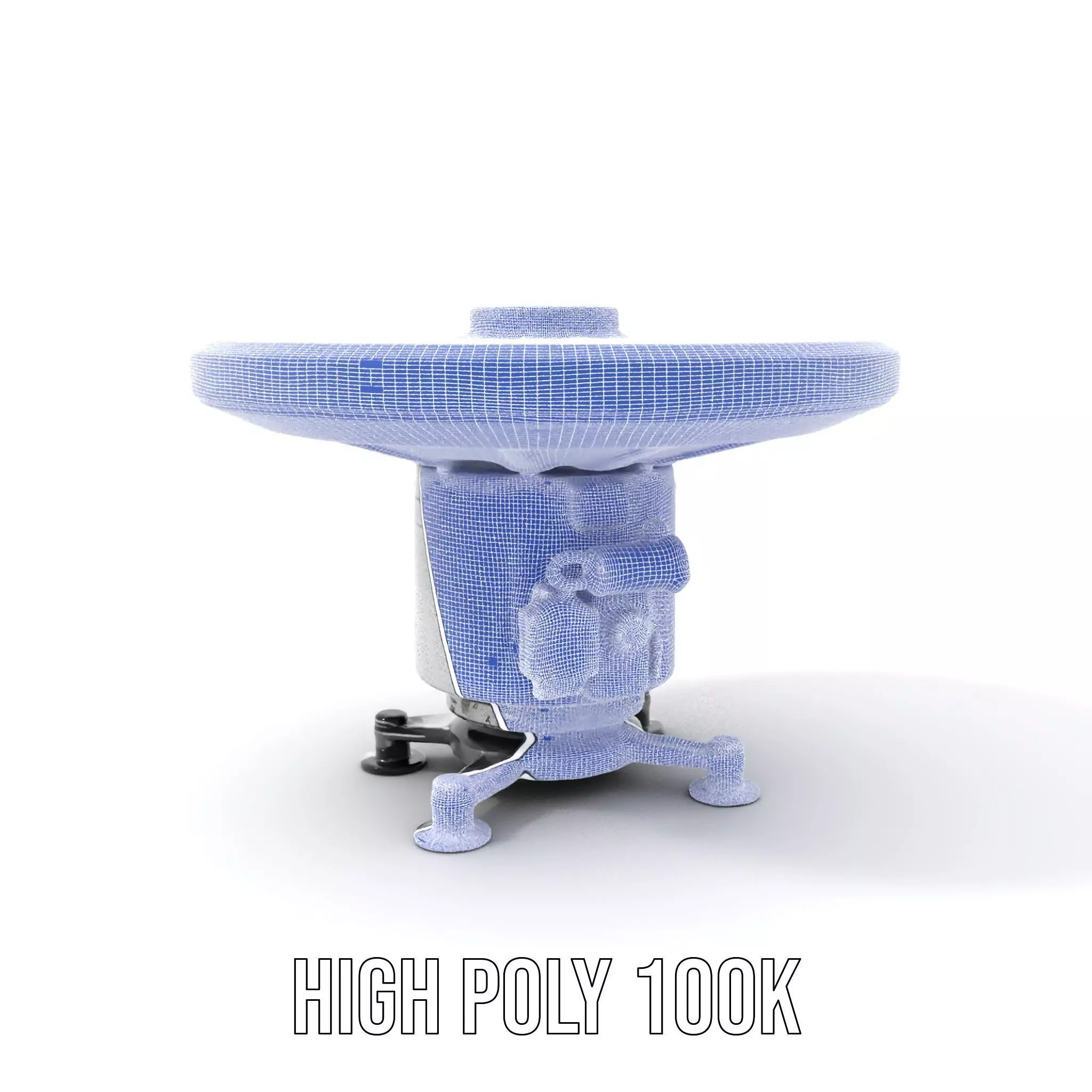 Satellite Antenna White model pack Low-poly 3D model_5