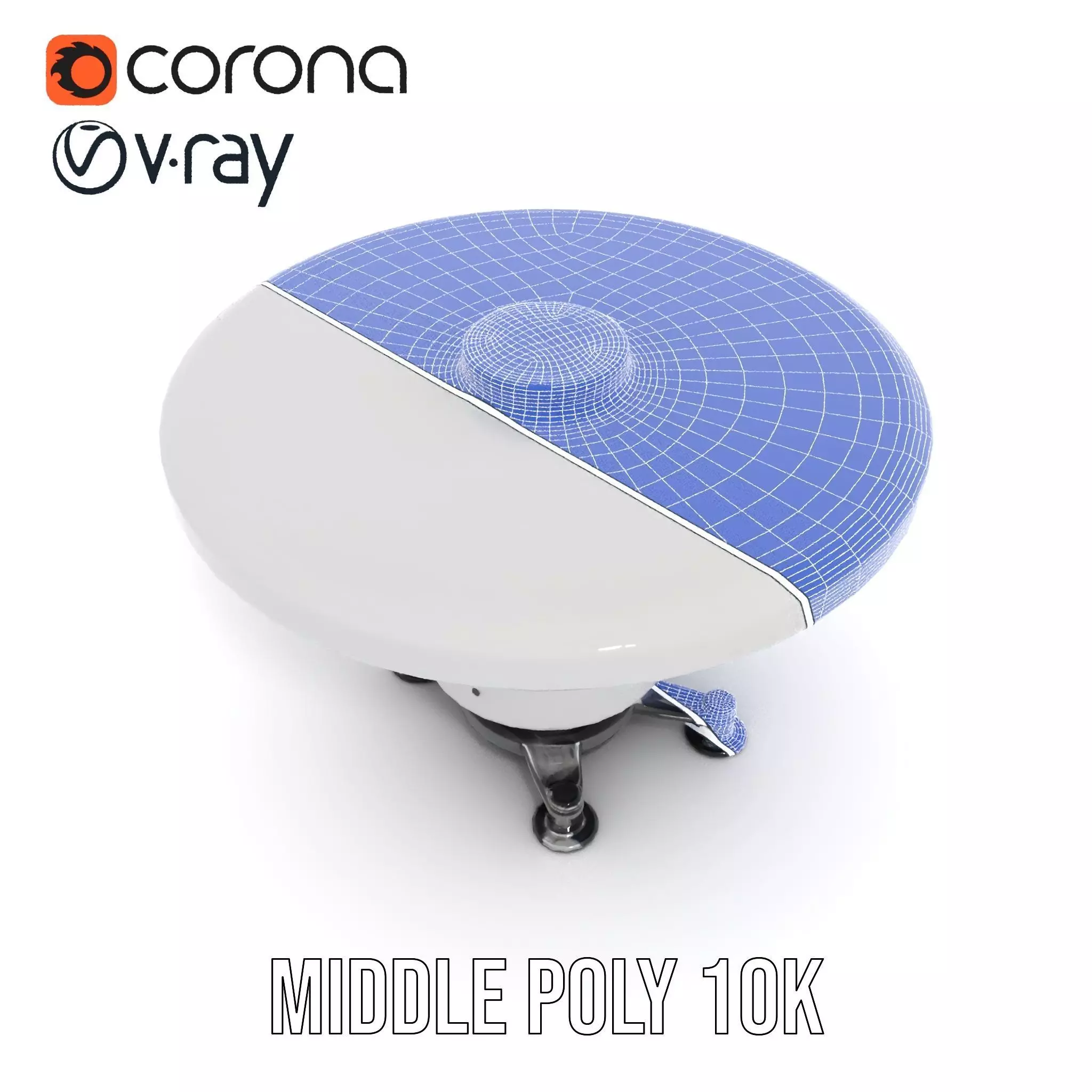 Satellite Antenna White model pack Low-poly 3D model_14