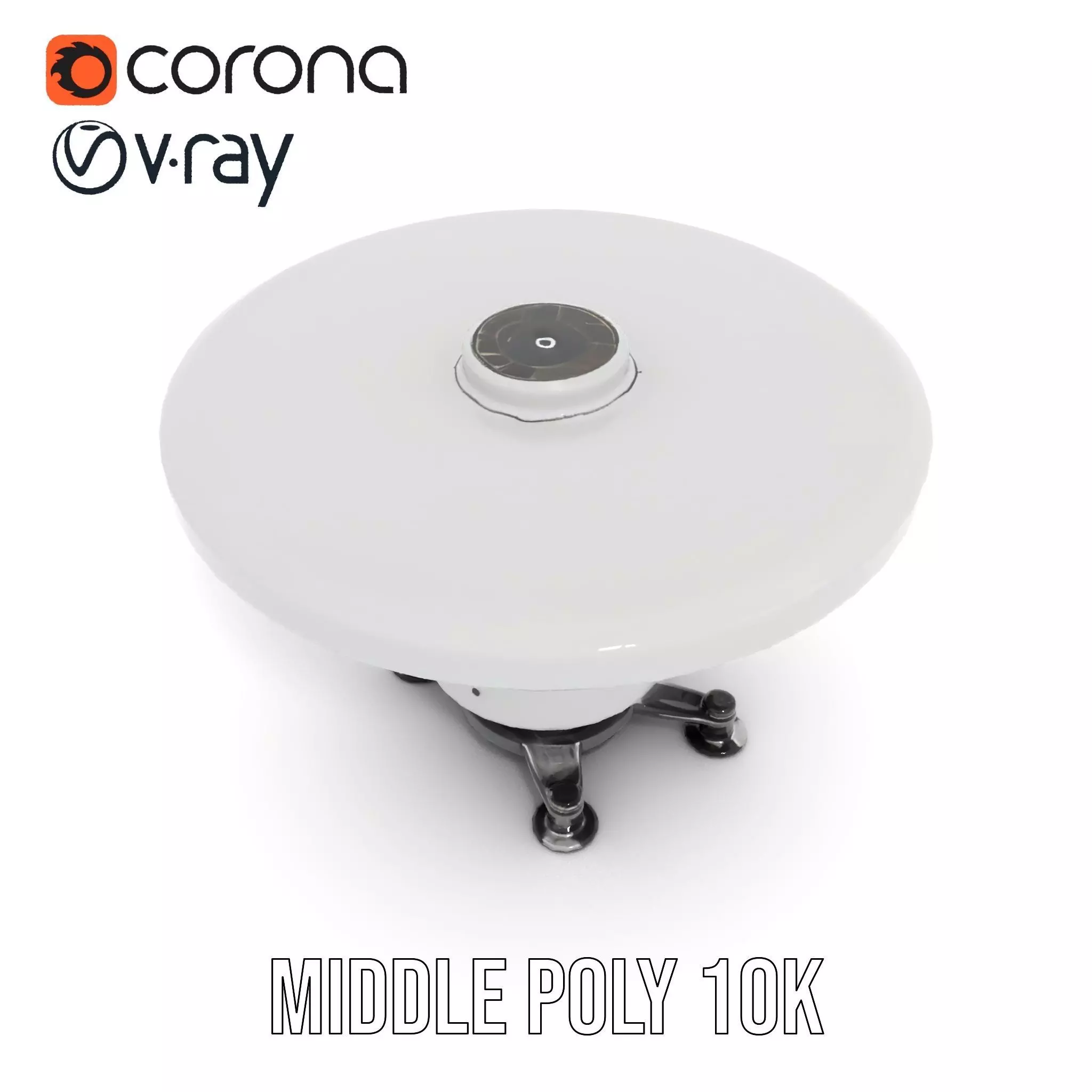 Satellite Antenna White model pack Low-poly 3D model_6