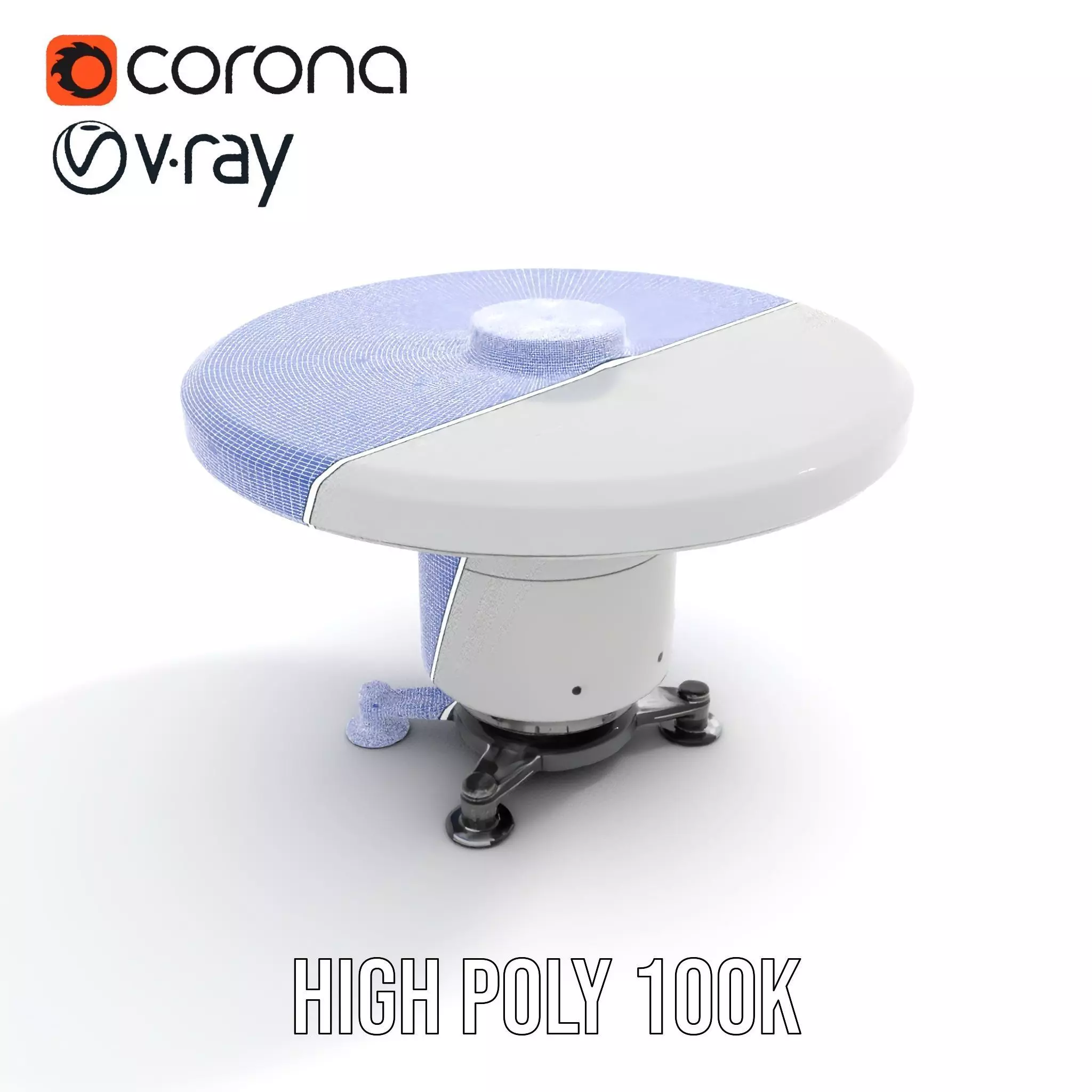 Satellite Antenna White model pack Low-poly 3D model_27