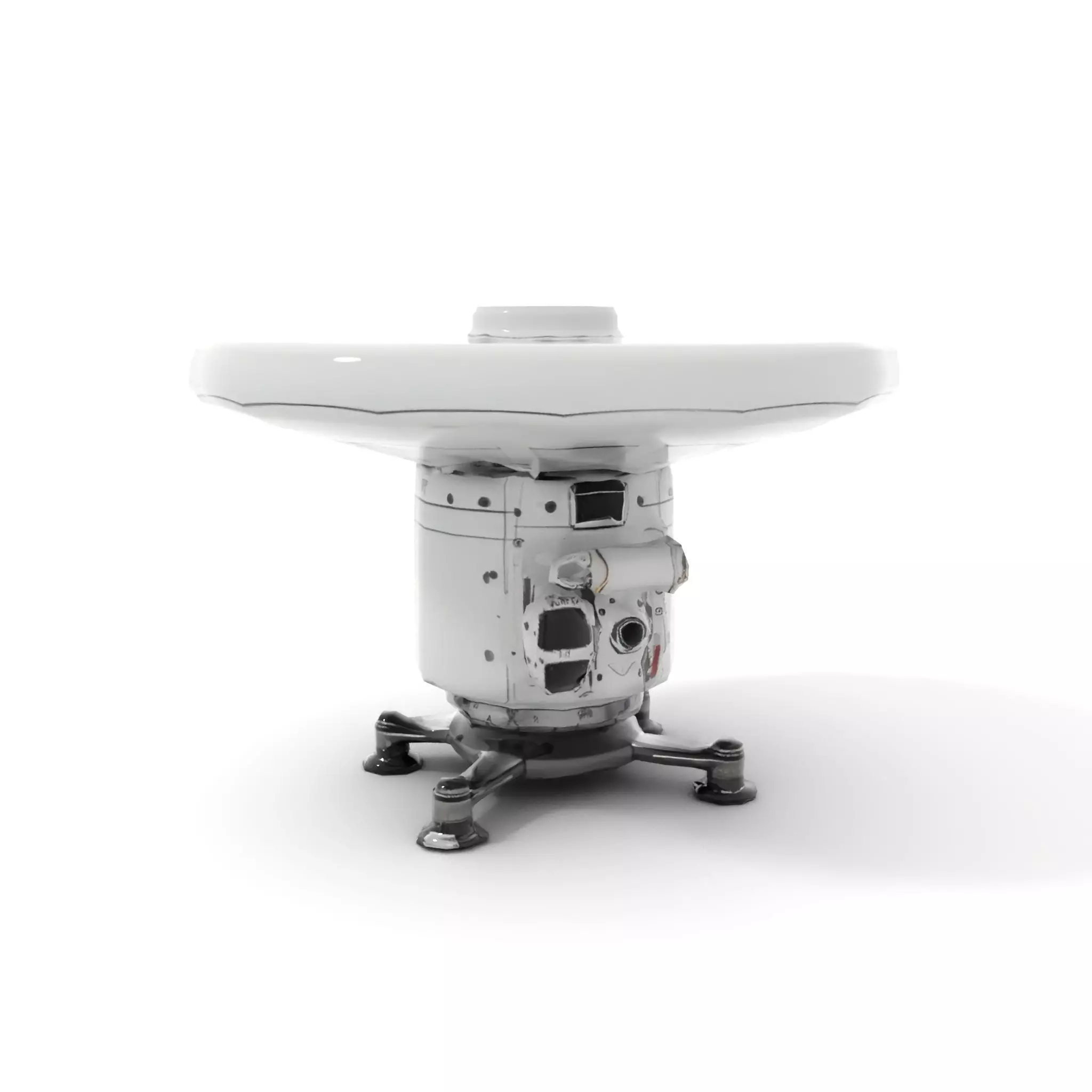 Satellite Antenna White model pack Low-poly 3D model_8