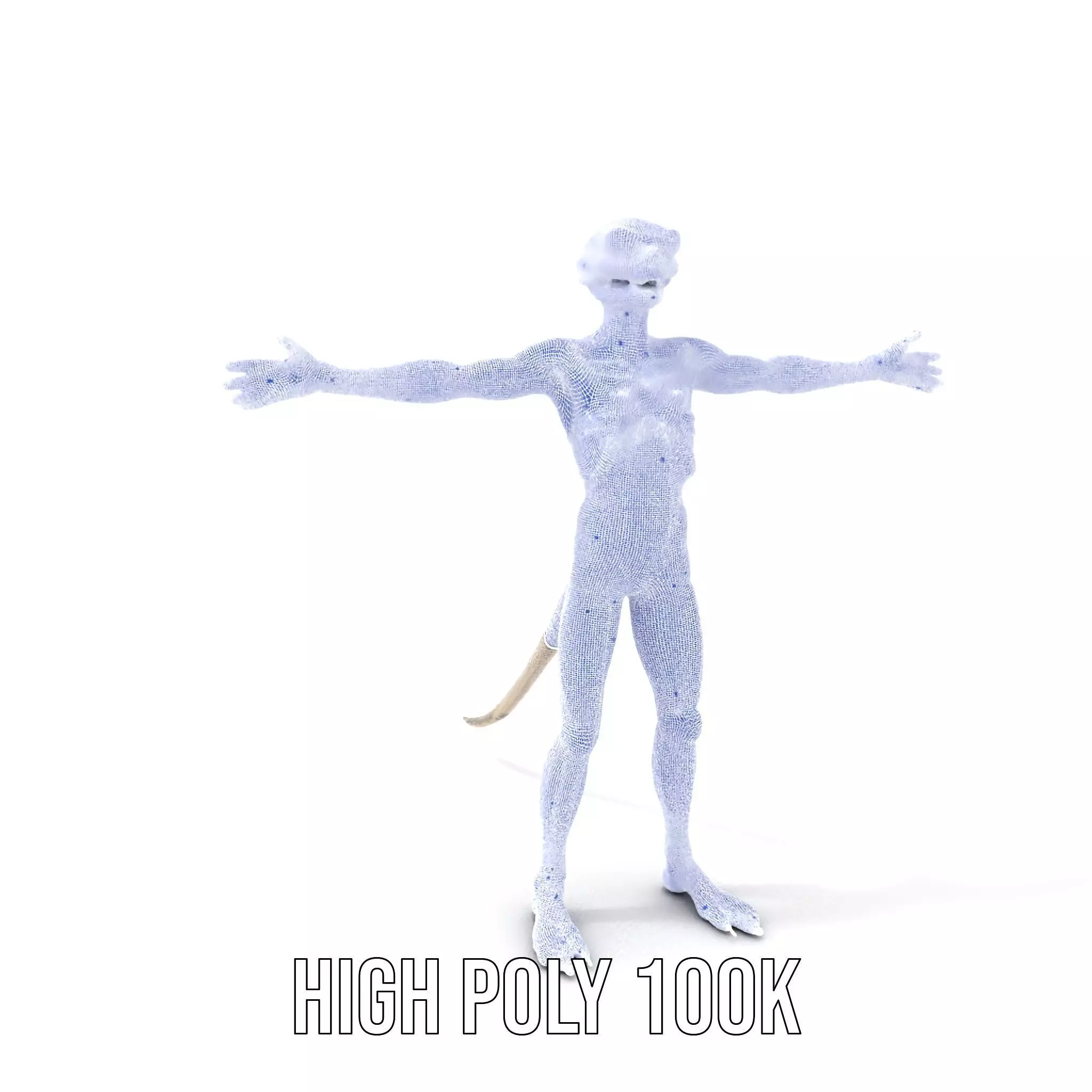 Futuristic Reptilian Figure model pack Low-poly 3D model_5