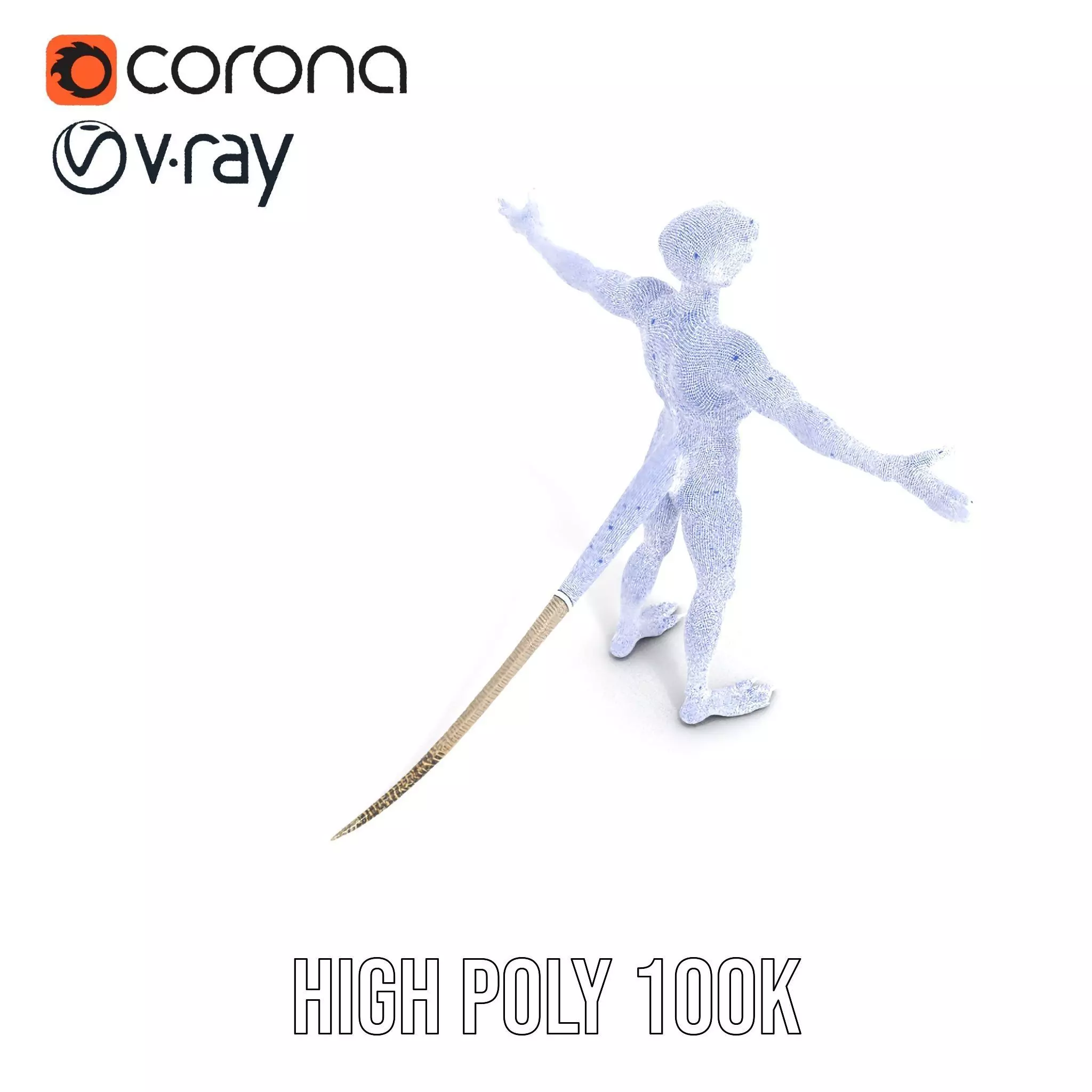 Futuristic Reptilian Figure model pack Low-poly 3D model_34