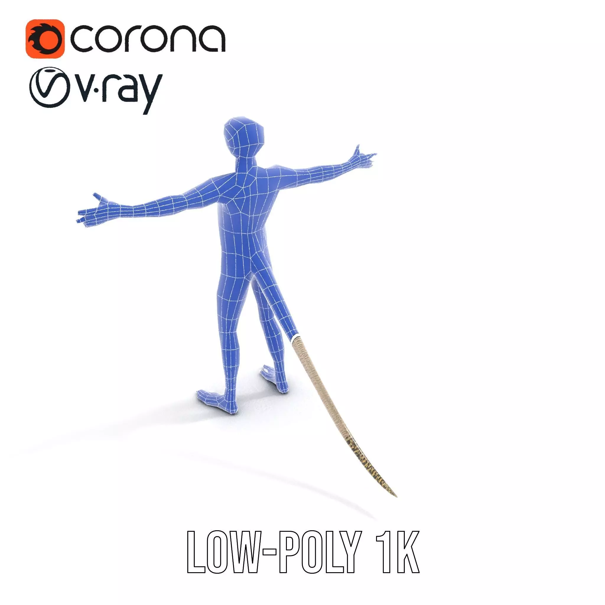 Futuristic Reptilian Figure model pack Low-poly 3D model_12