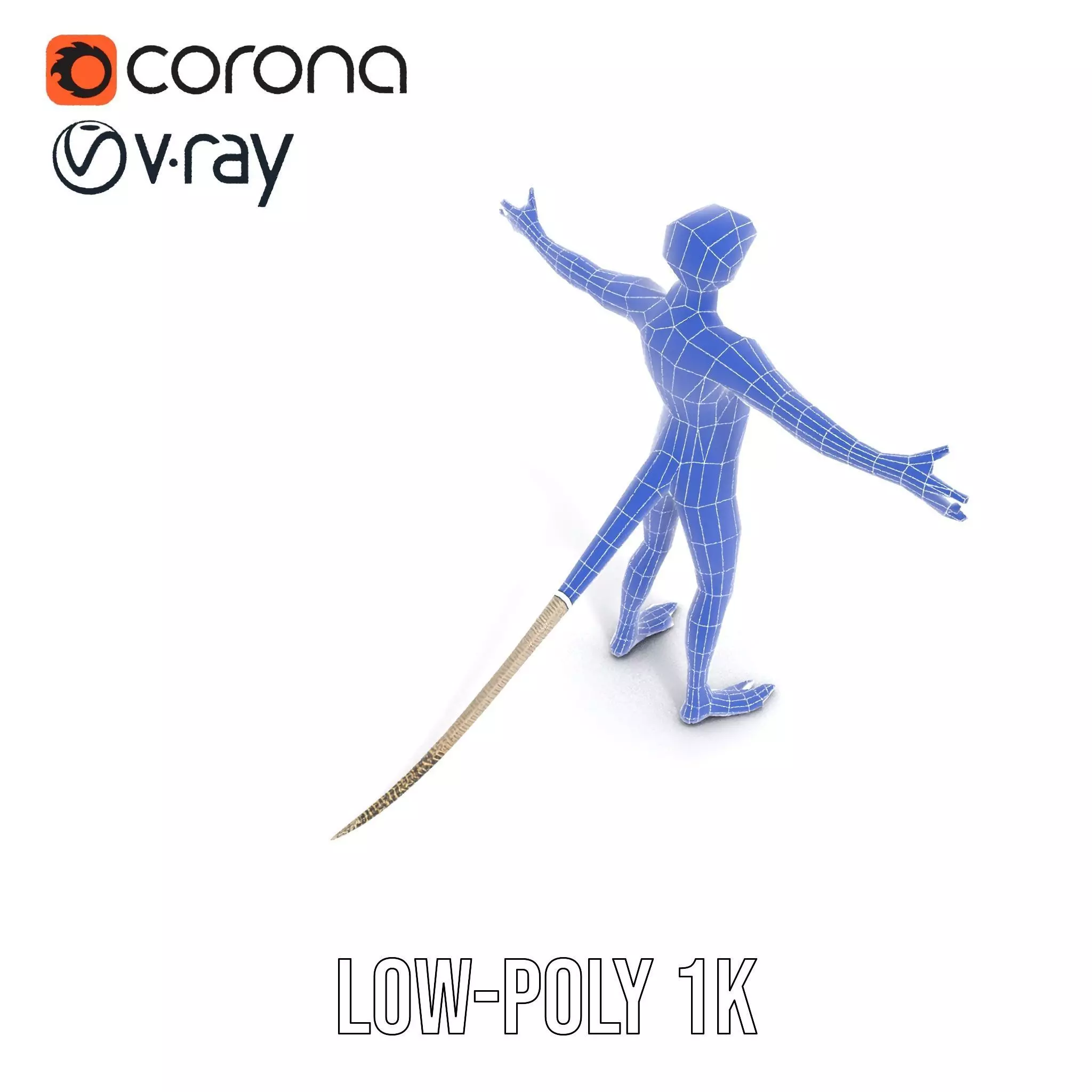 Futuristic Reptilian Figure model pack Low-poly 3D model_17