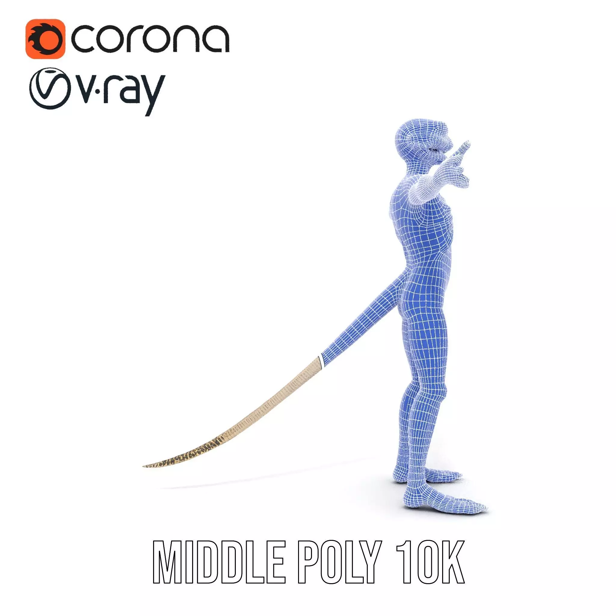 Futuristic Reptilian Figure model pack Low-poly 3D model_22