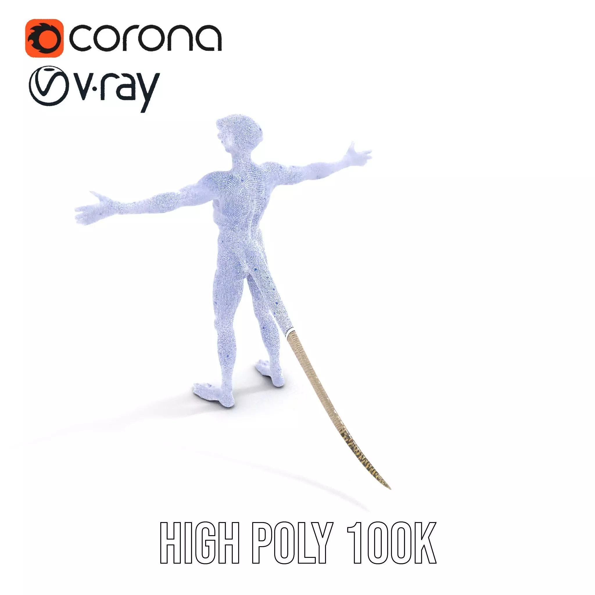 Futuristic Reptilian Figure model pack Low-poly 3D model_35