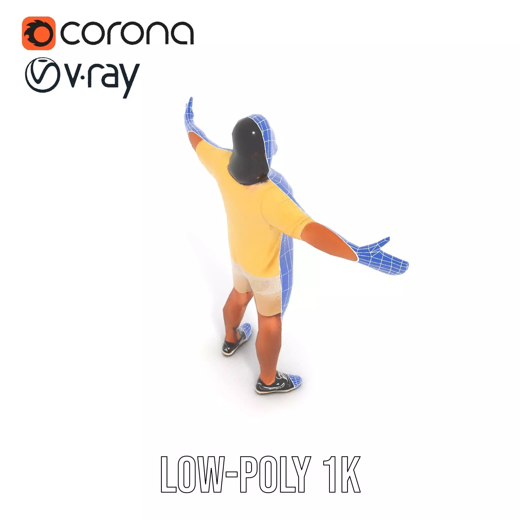 Casual Summer Outfit model pack Low-poly 3D model_20