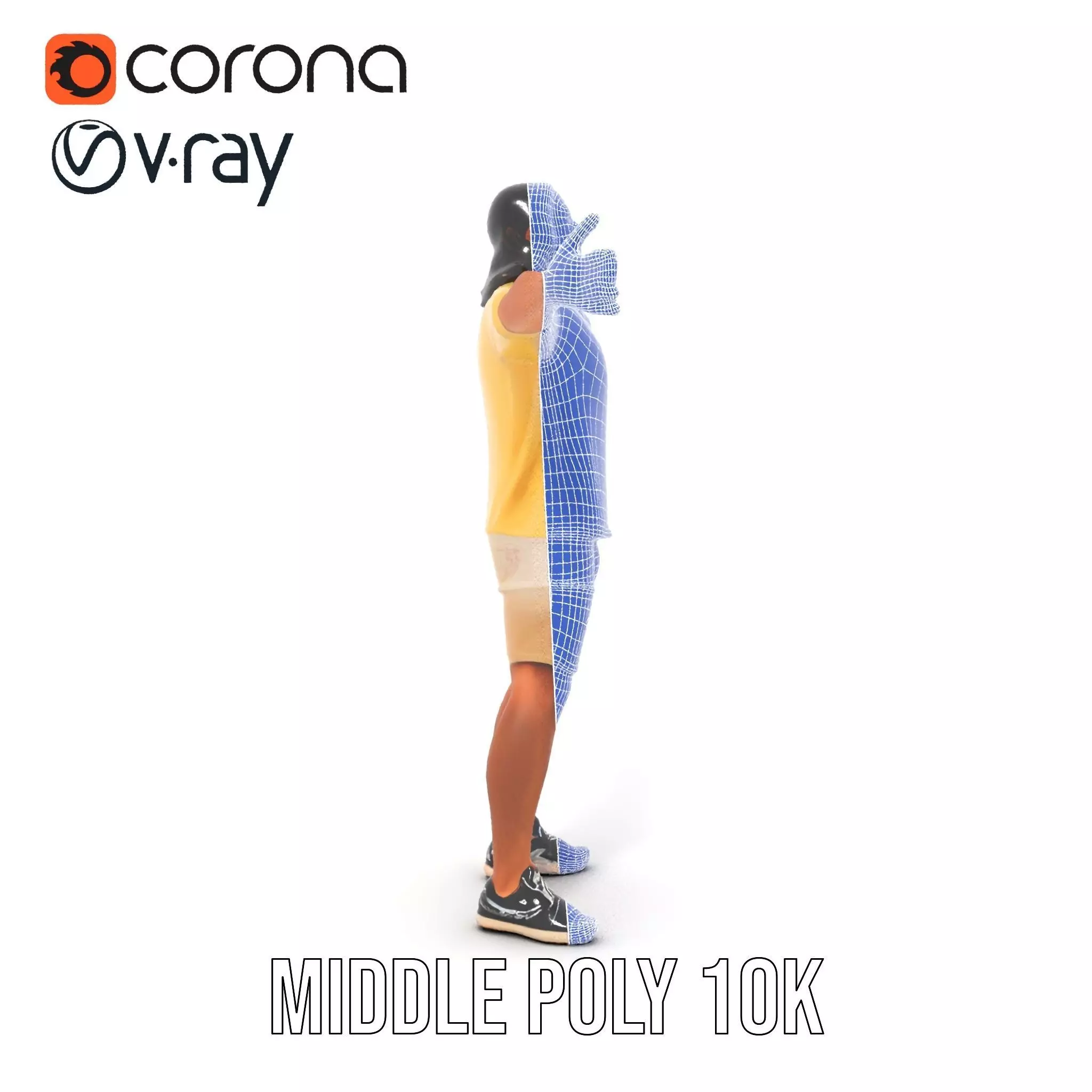 Casual Summer Outfit model pack Low-poly 3D model_27