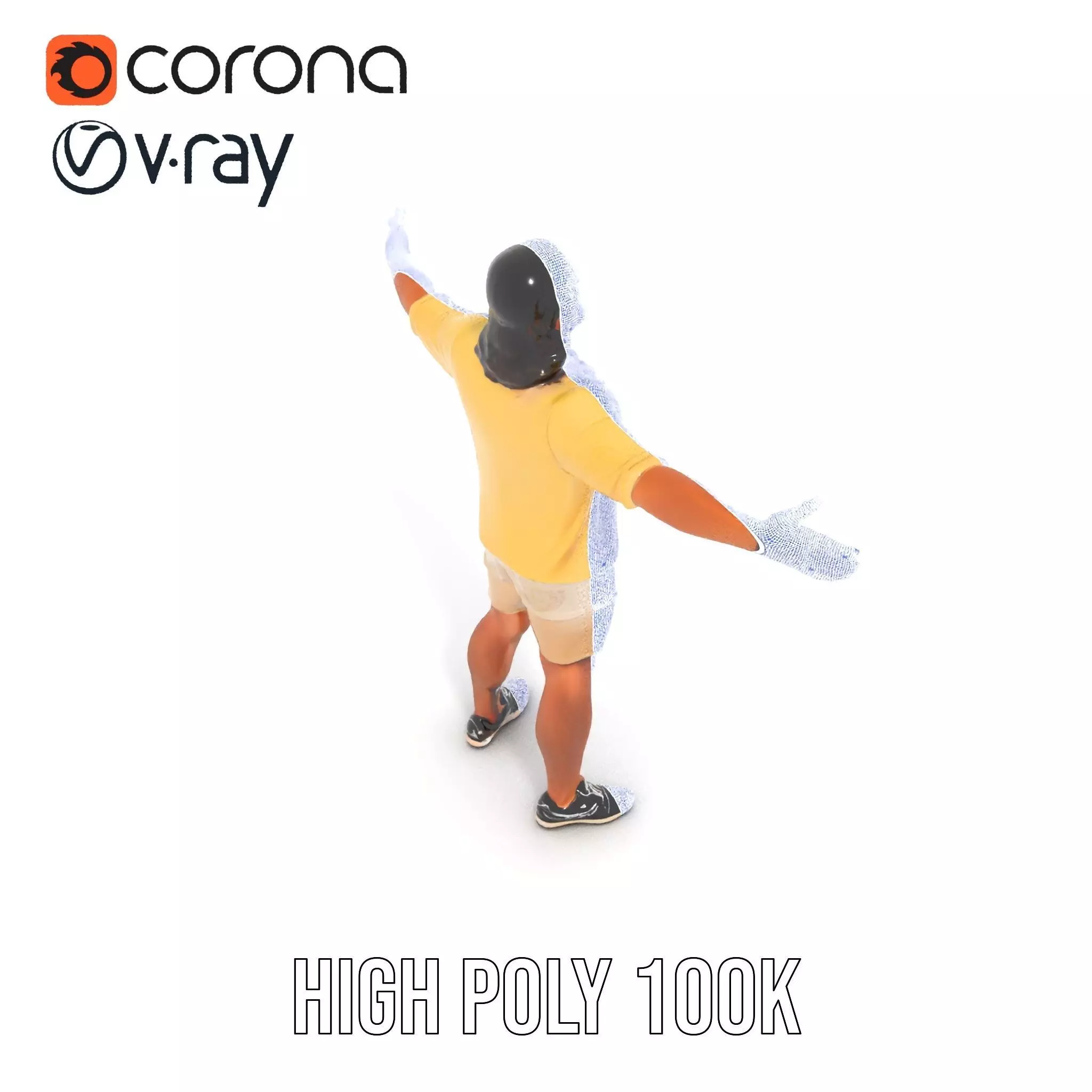 Casual Summer Outfit model pack Low-poly 3D model_33