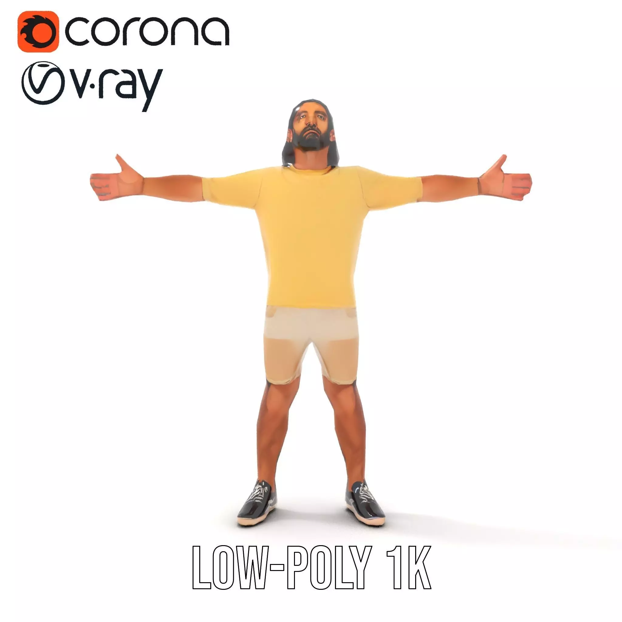 Casual Summer Outfit model pack Low-poly 3D model_9