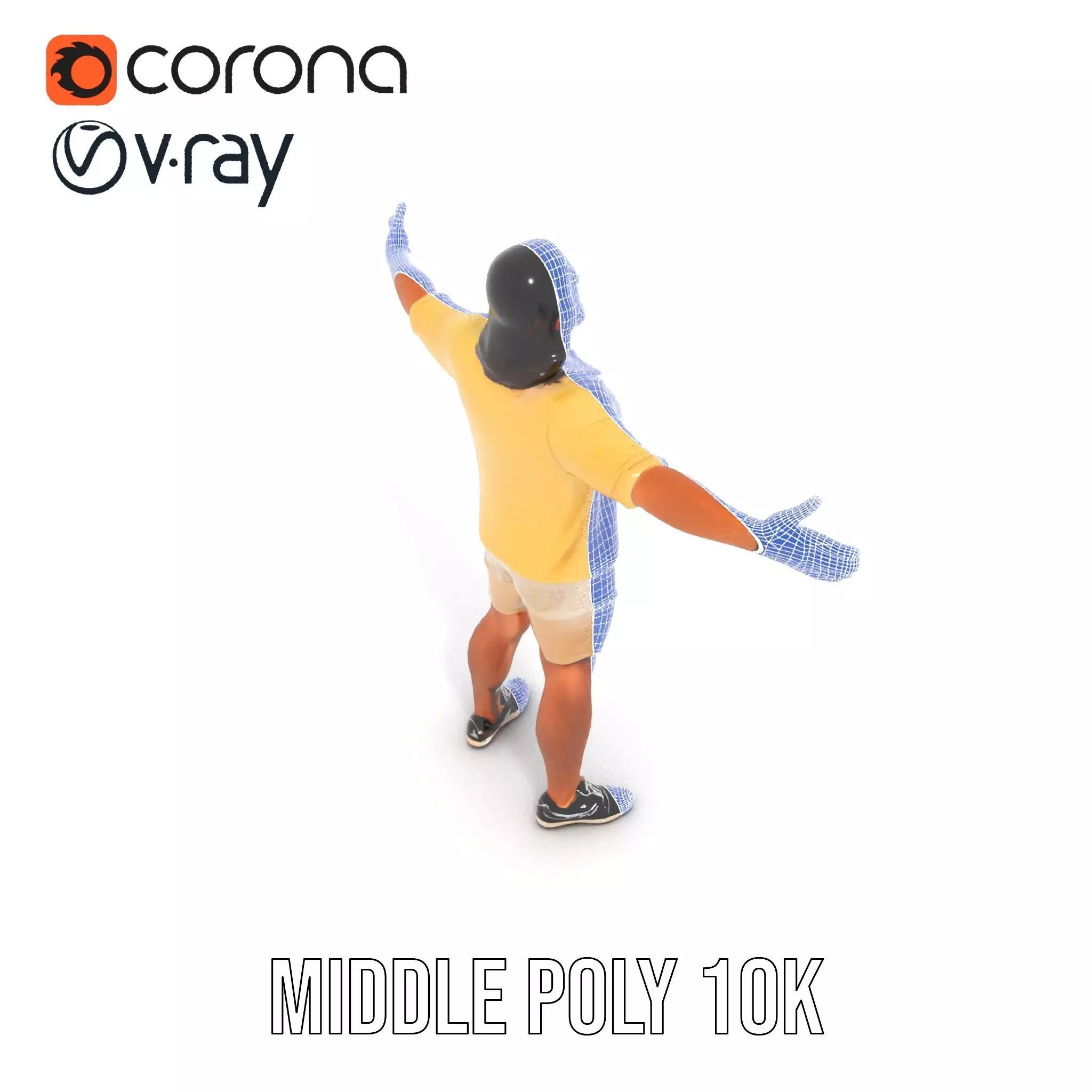 Casual Summer Outfit model pack Low-poly 3D model_24