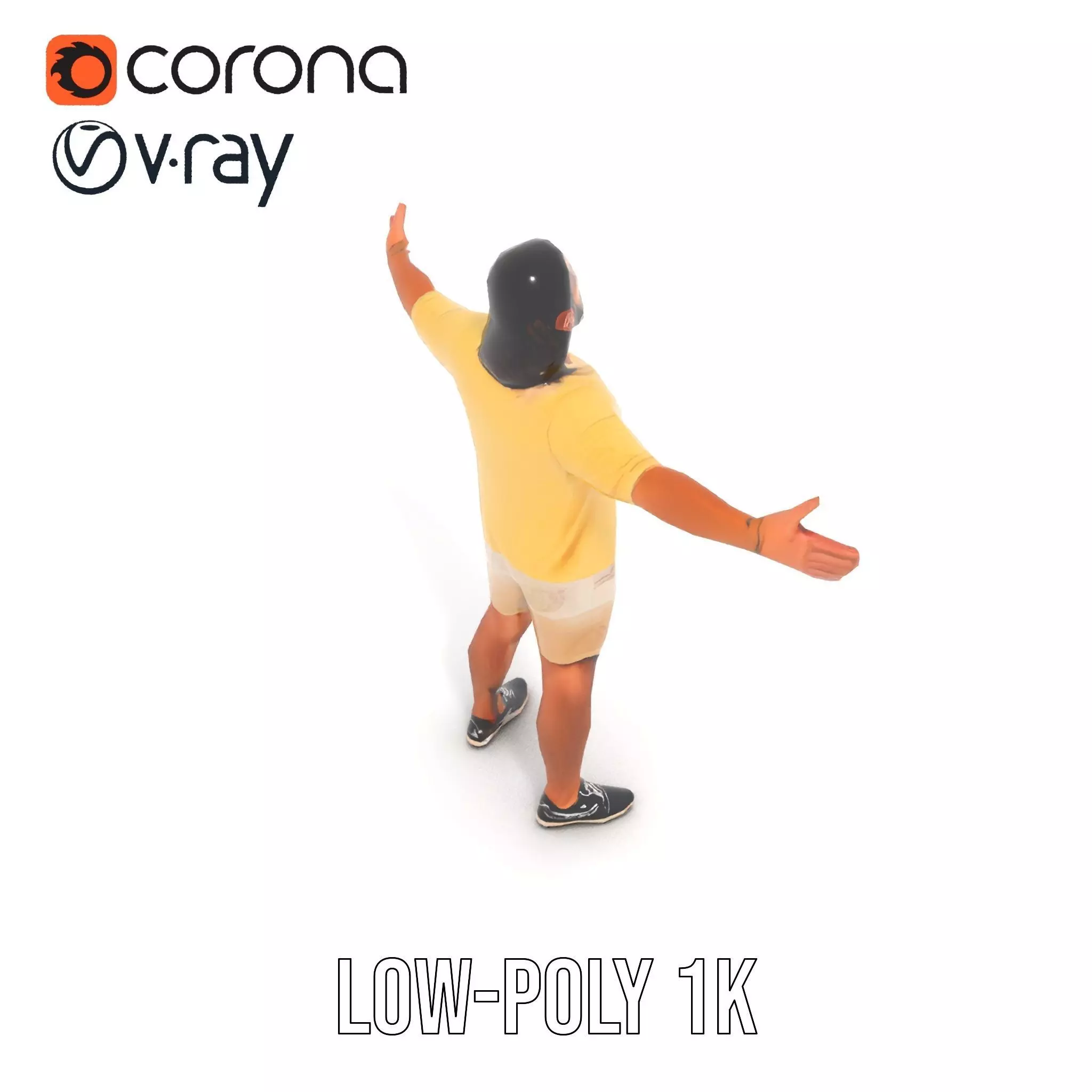 Casual Summer Outfit model pack Low-poly 3D model_22