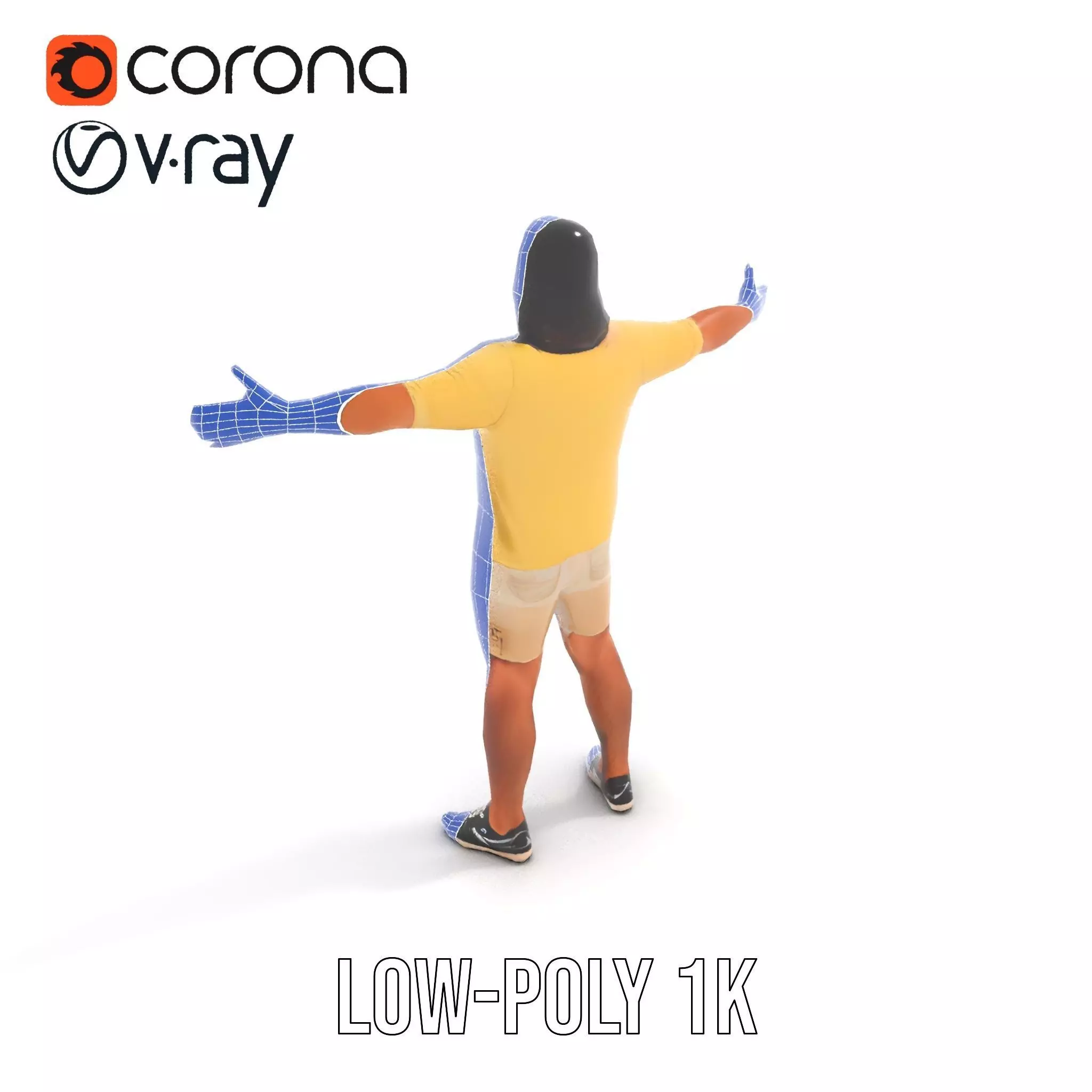 Casual Summer Outfit model pack Low-poly 3D model_31