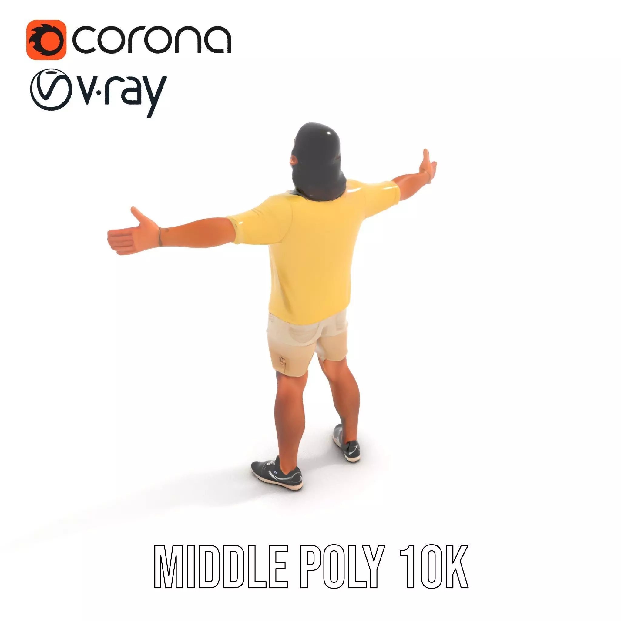 Casual Summer Outfit model pack Low-poly 3D model_7