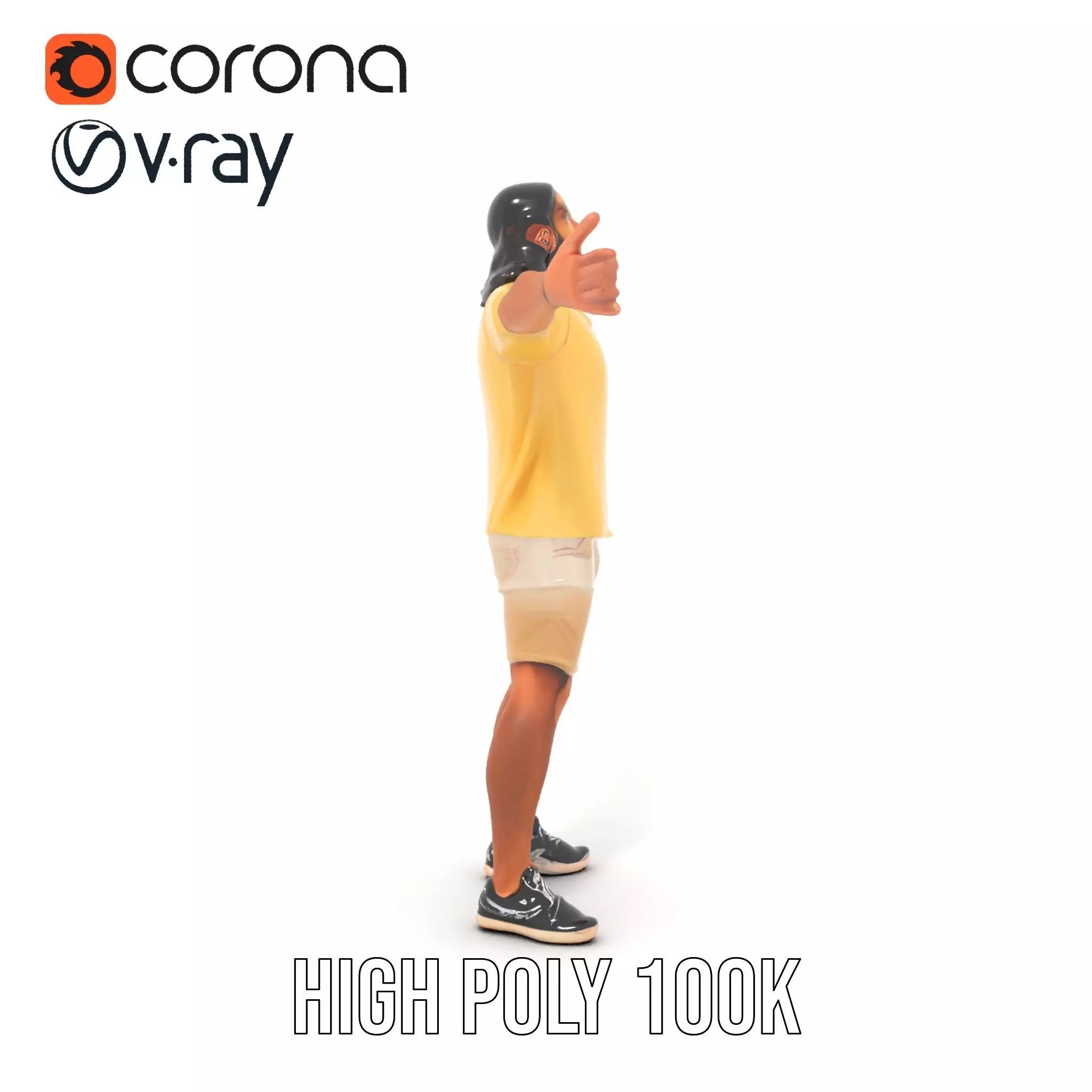 Casual Summer Outfit model pack Low-poly 3D model_29